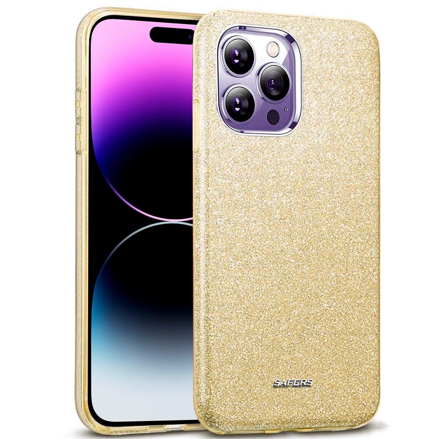 CoolGadget Handyhülle Glitzer Glamour Hülle für Apple iPhone 14 Pro 6,1 Zoll, Slim Case mit Glossy Effect Schutzhülle für iPhone 14 Pro Hülle