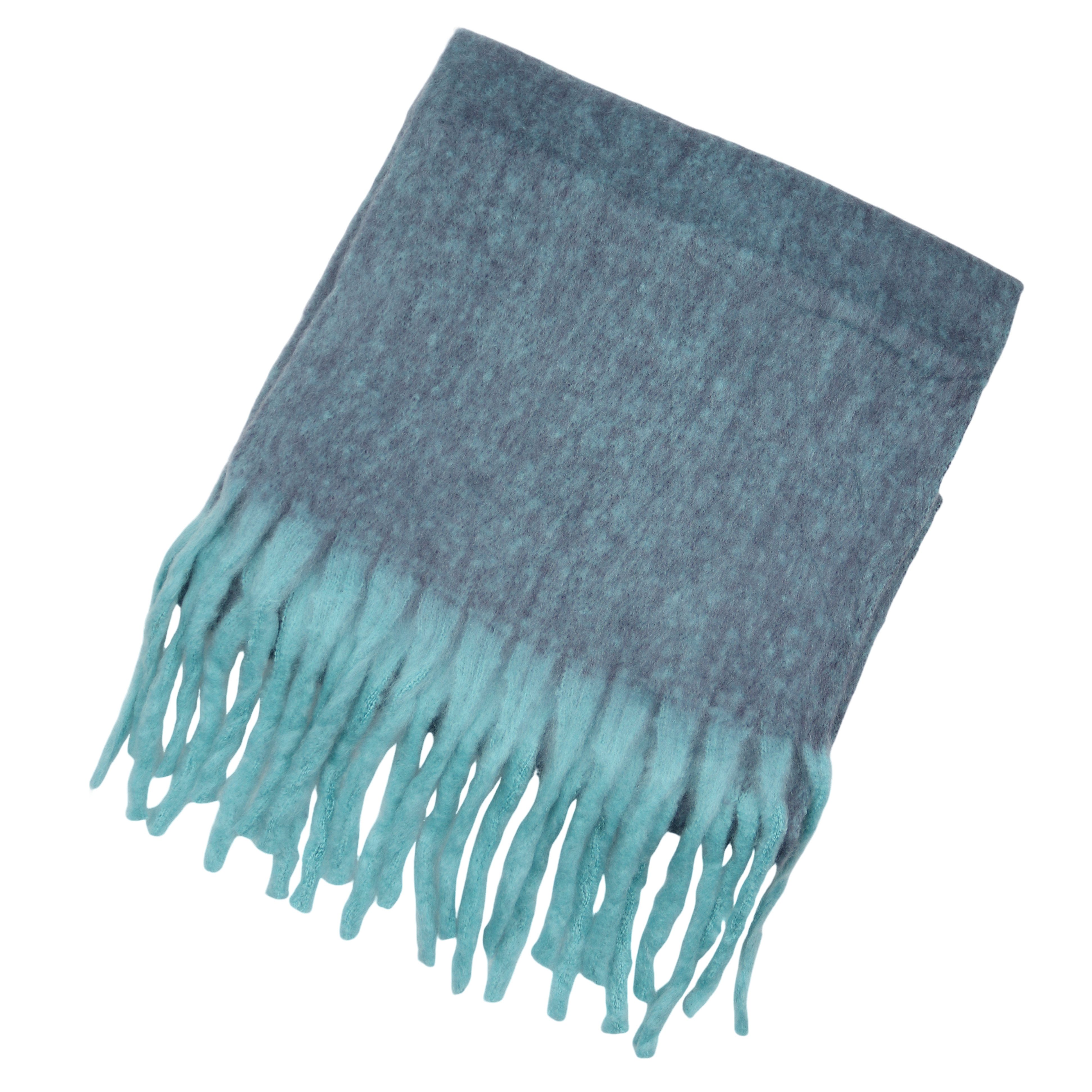 MIRROSI Modeschal weicher und warmer Schal Unifarbe mit Fransen, ca.38x2000 günstig online kaufen