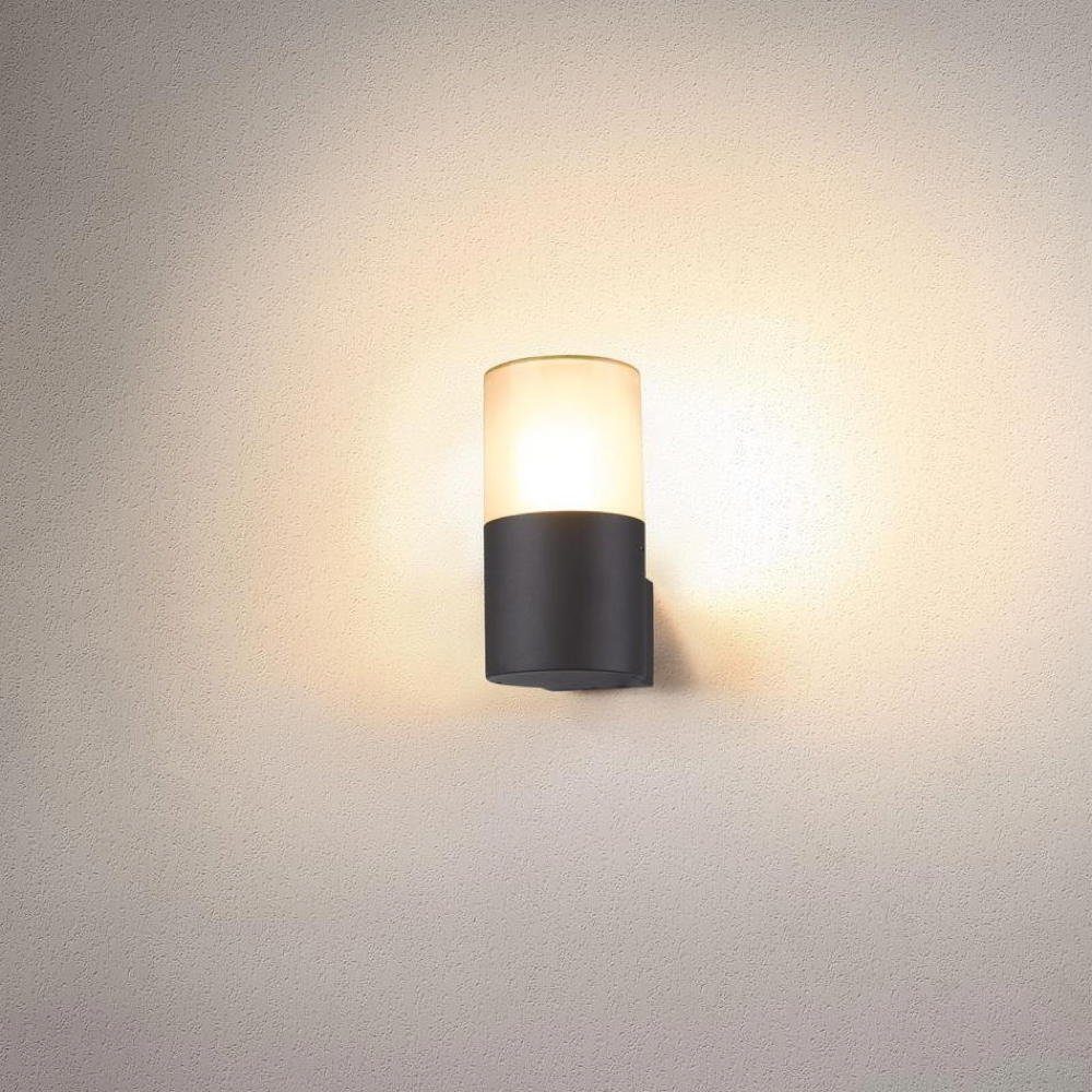 Angabe, keine Leuchtmittel Grafit Aussenlampe, Aussenwandleuchte, Outdoor-Leuchte enthalten: Nein, Schwarz IP44, in Deckenleuchte warmweiss, Wandleuchte SLV E27