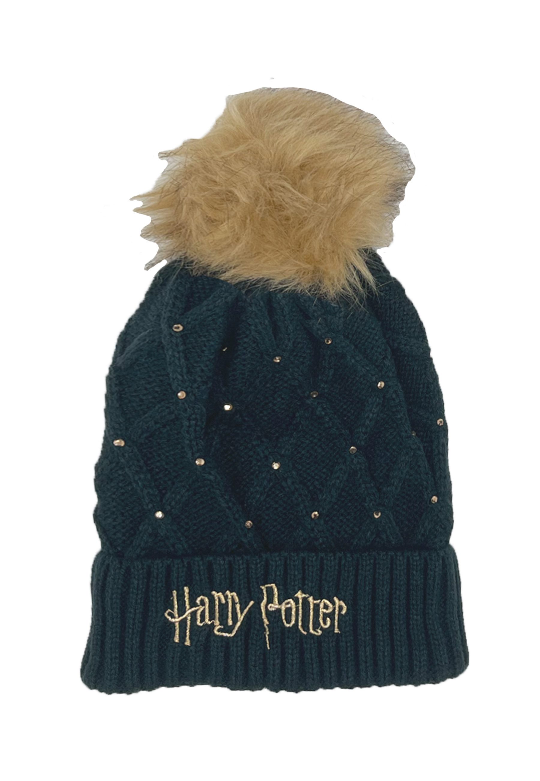 Harry Potter Bommelmütze Bommel-Mütze mit Stickerei und Strass-Steinen