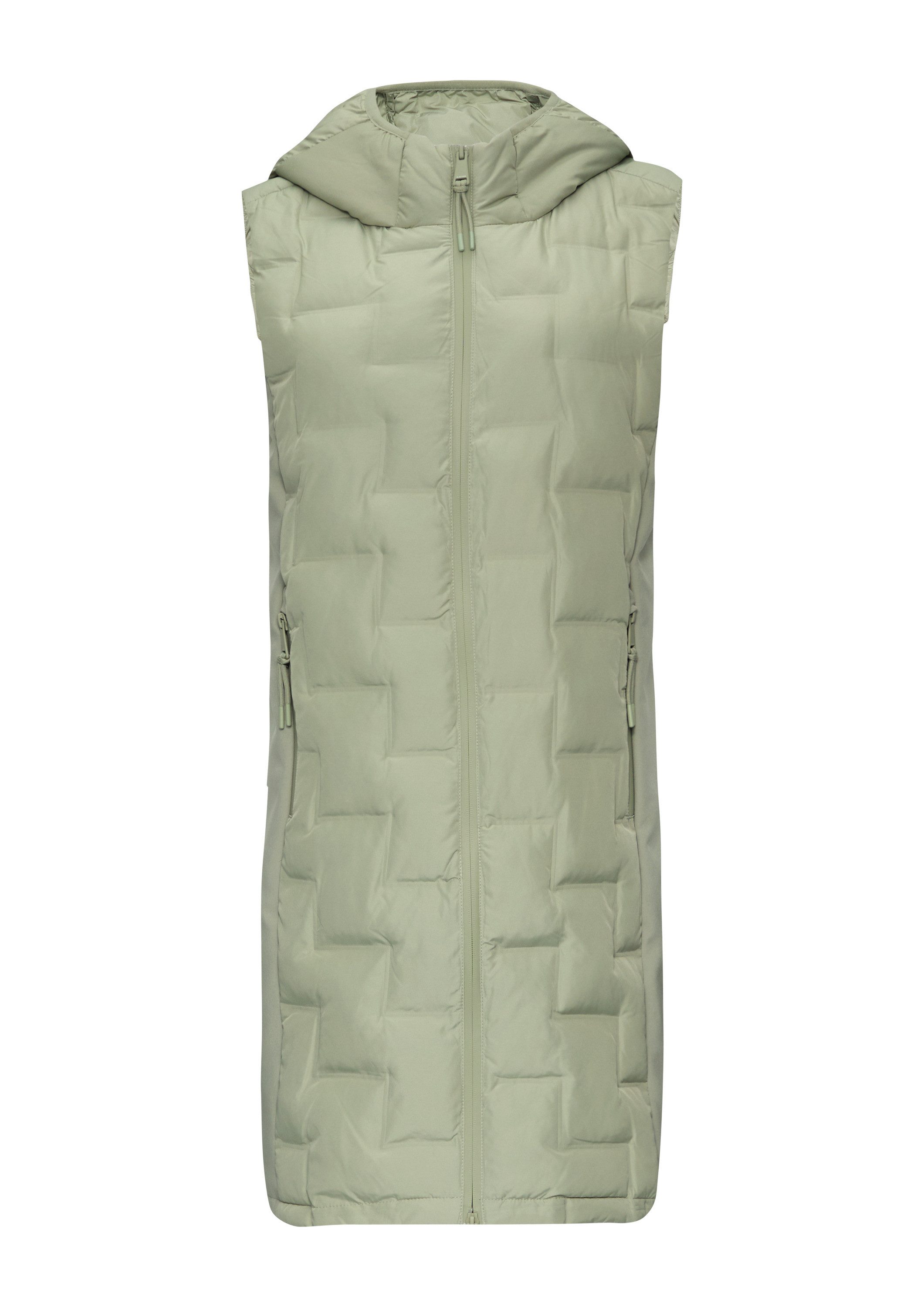 s.Oliver Outdoorjacke Outdoor-Weste Leichte Weste im Fabricmix mit Prägung