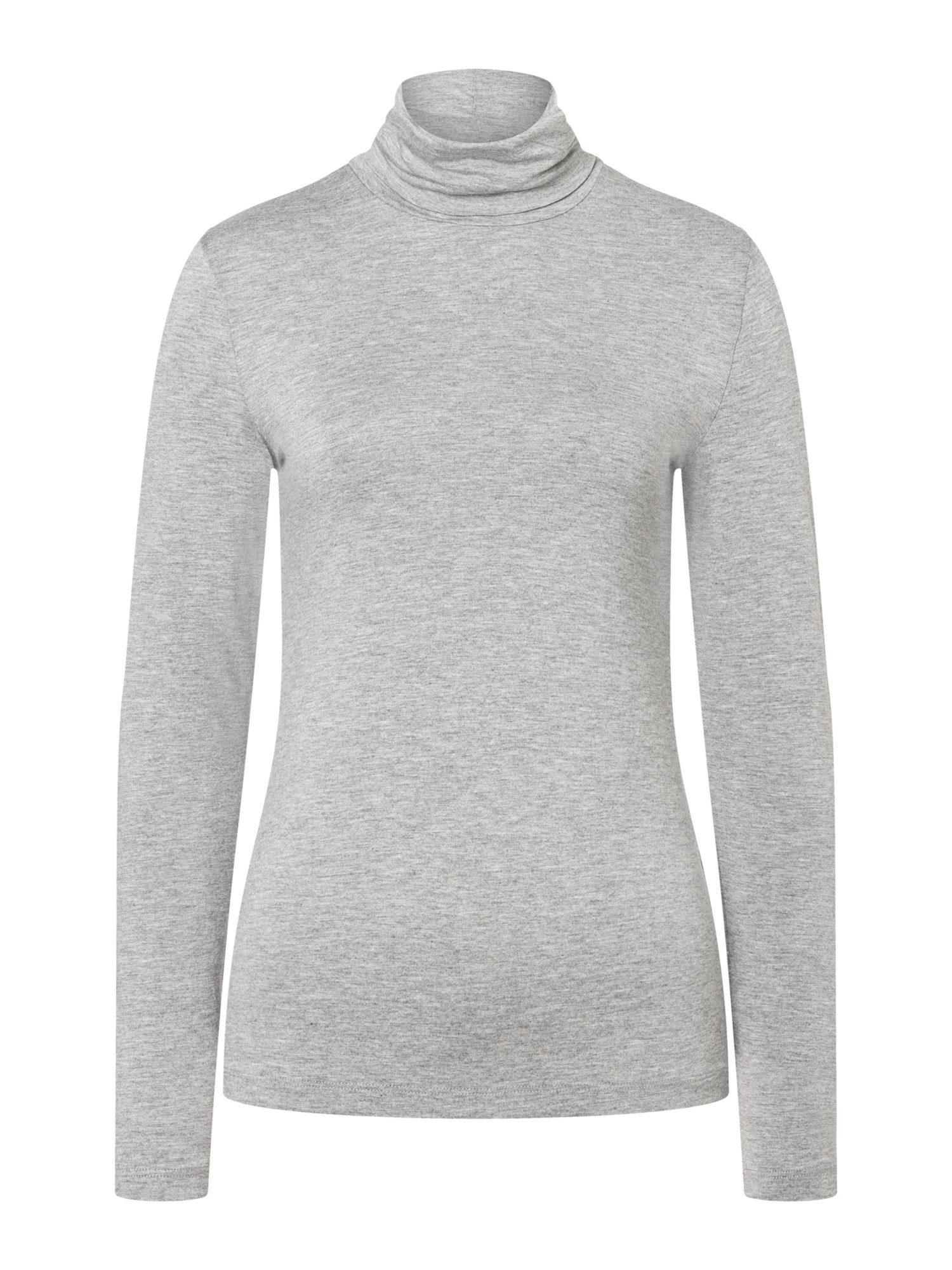MORE&MORE Longsleeve softes Basic-Rollkragenshirt