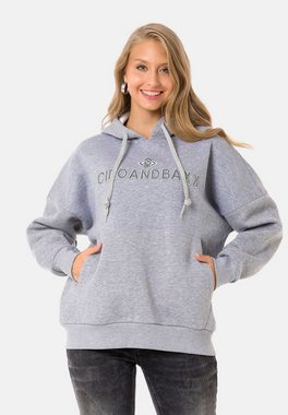 Cipo & Baxx Kapuzensweatshirt mit trendiger Markenstickerei