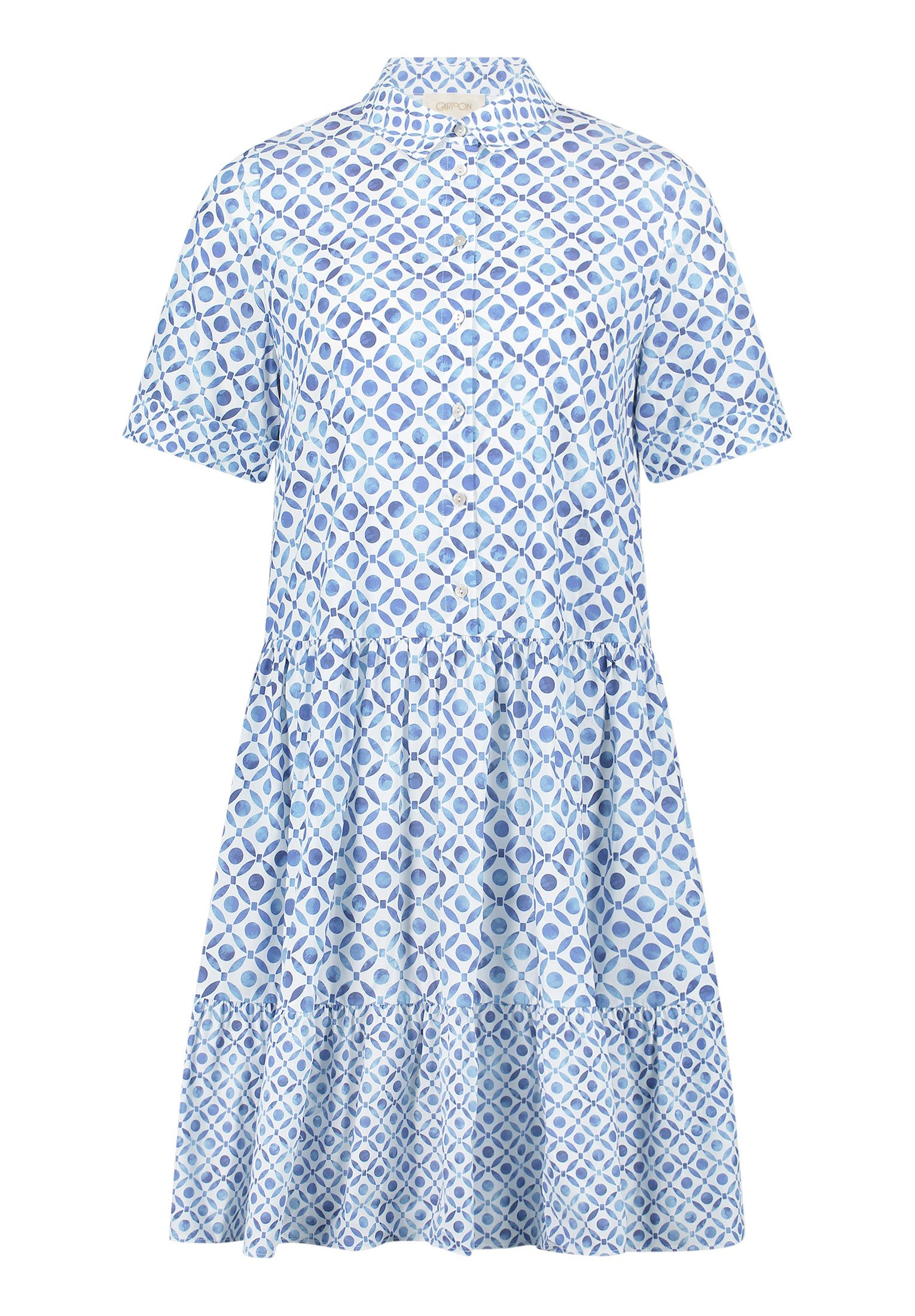 Cartoon Blusenkleid Damen mit Muster