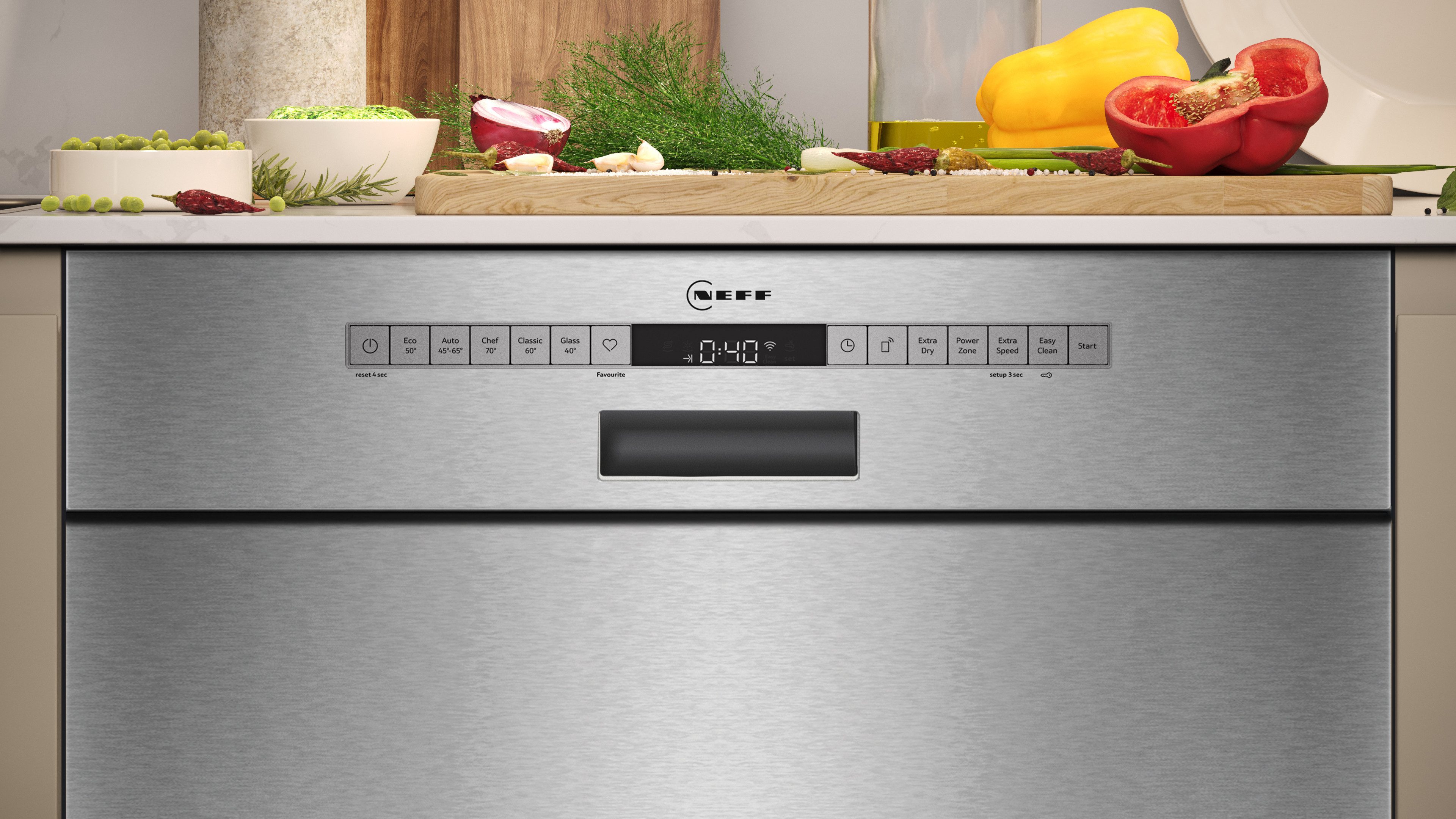 NEFF Unterbaugeschirrspüler S125EBS16E, 13 Maßgedecke, Automatische Türöffnung für Effizienz, flexible Körbe – Bild 4 von 5