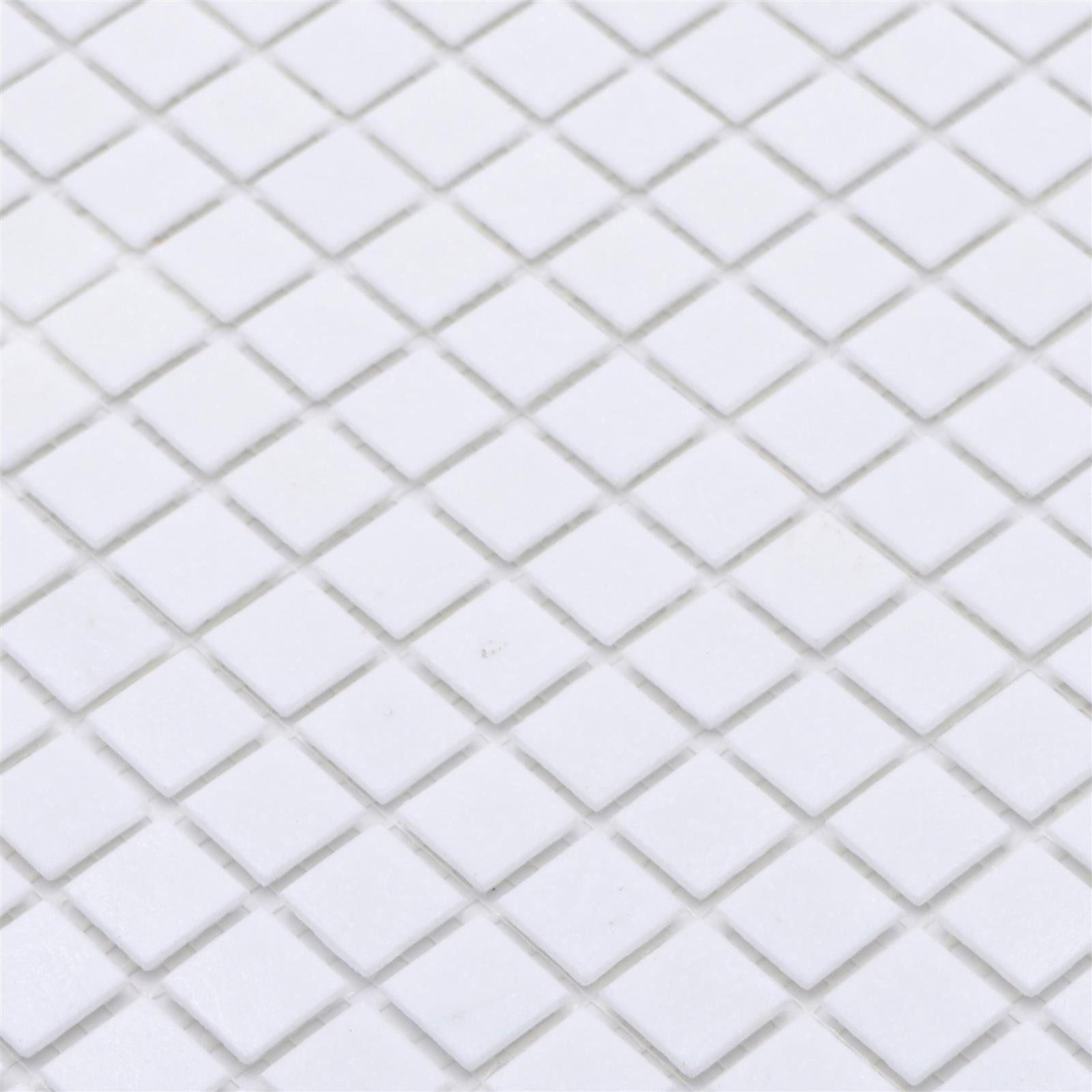 Mosafil Mosaikfliesen Schwimmbad Pool Mosaik Iceland Papierverklebt Weiß, Glas 30.500x32.700, weiß, Vorderseitig mit Papier geklebt - Frostsicher - Wasserdicht -