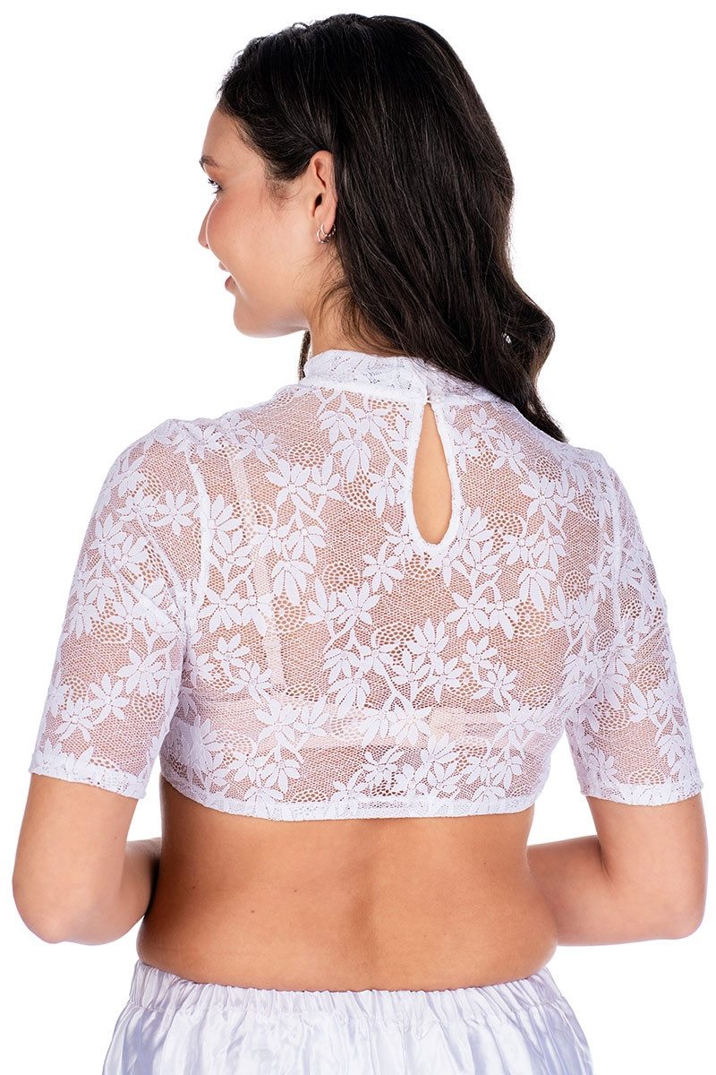 Hammerschmid Dirndlbluse Dirndlbluse - BABSI HA - rauchblau, weiß günstig online kaufen