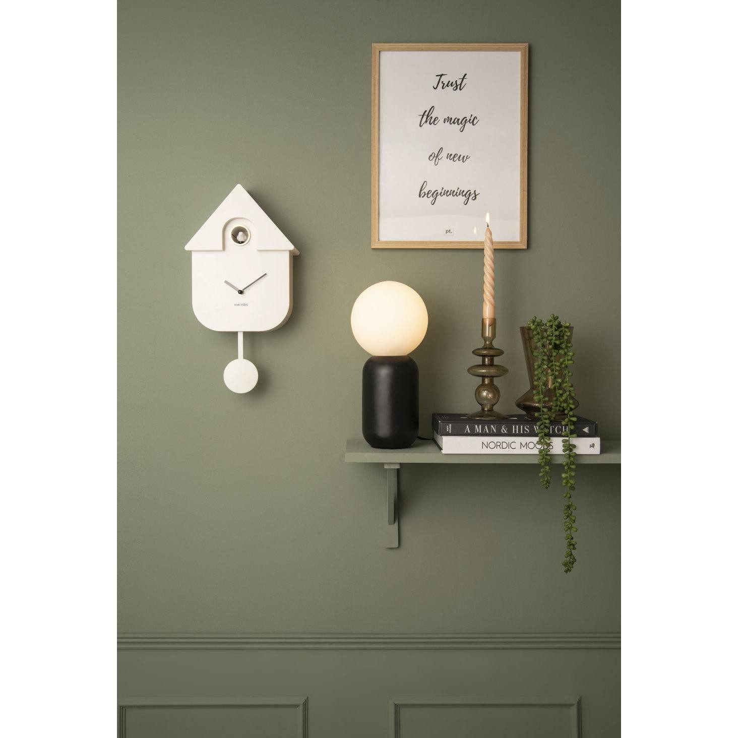 Karlsson Uhr Kuckucksuhr Wall Clock Modern Cuckoo Weiß (41cm) – Bild 5 von 5