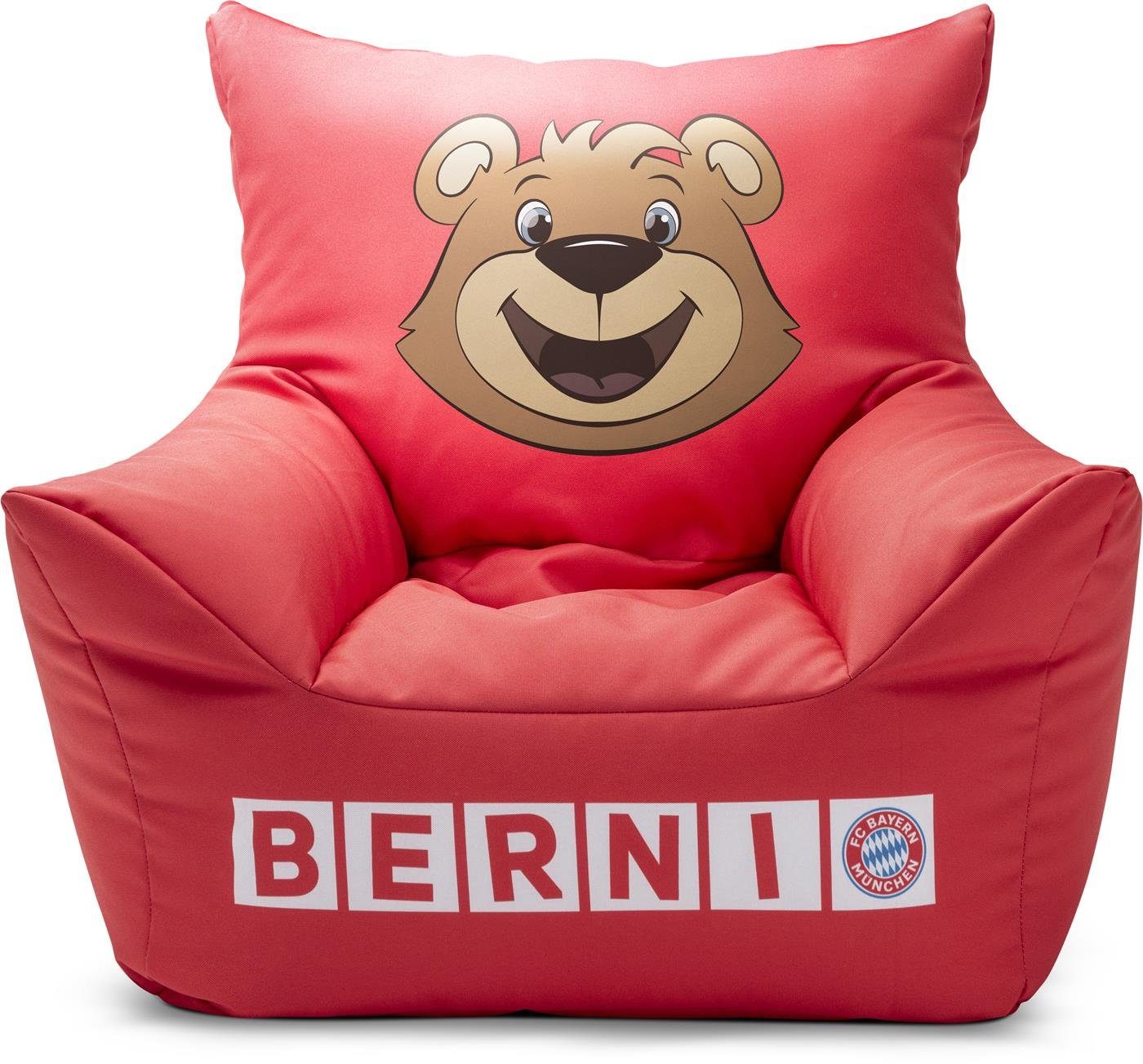 Sitzsack FCB Bayern München Berni VIP rot mit Füllung für Kinder