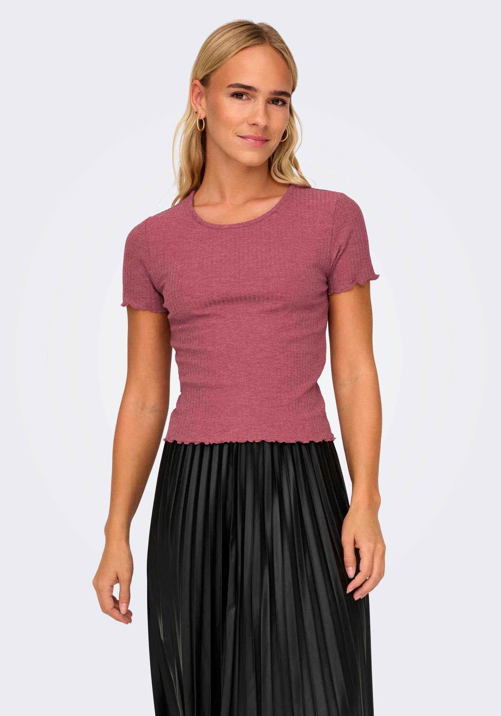 ONLY Rundhalsshirt ONLEMMA S/S SHORT TOP günstig online kaufen