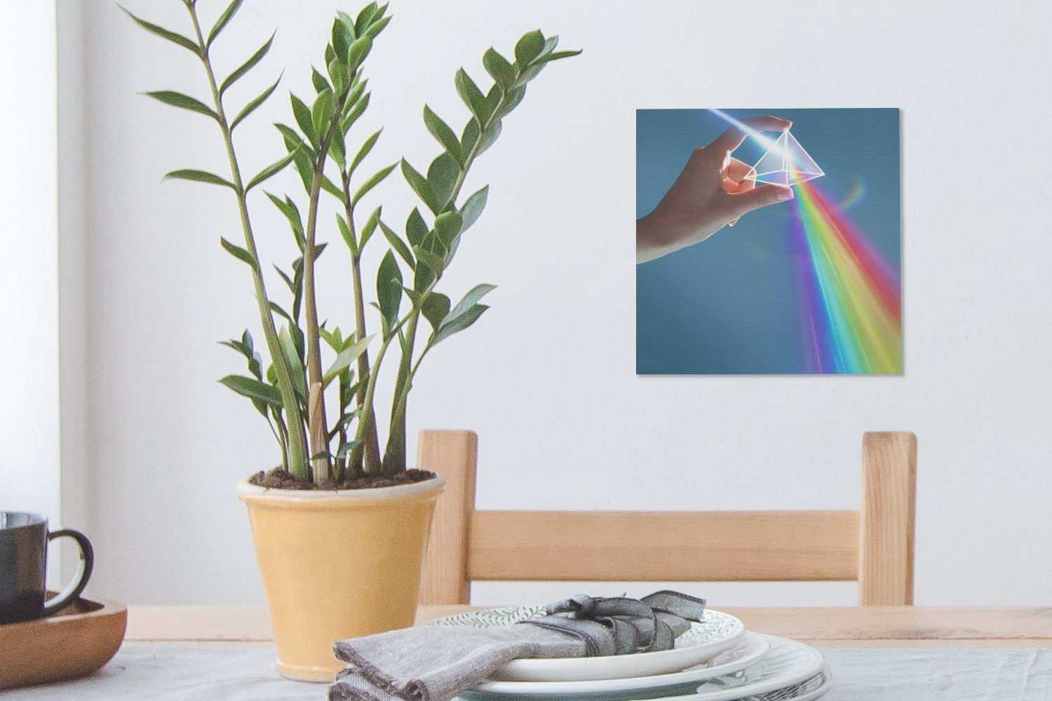 Leinwand Leinwandbild für OneMillionCanvasses® (1 erscheint Wohnzimmer St), Regenbogen Bilder Prisma, durch Schlafzimmer