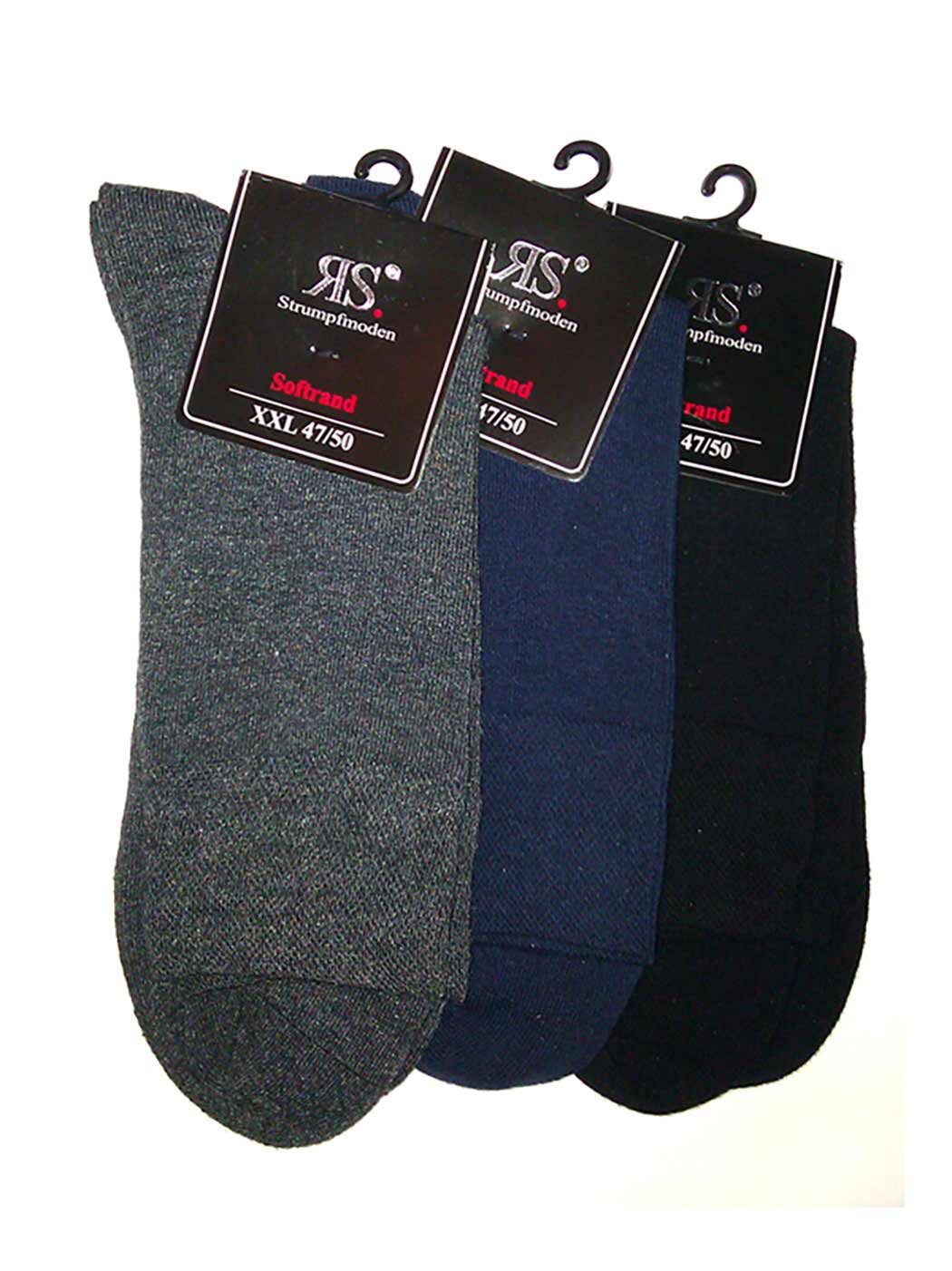 Riese Strümpfe Basicsocken XL Herrenstrumpf "Classic" (Spar-Pack, 3-Paar, 3er-Pack) aus hautfreundlicher Baumwolle