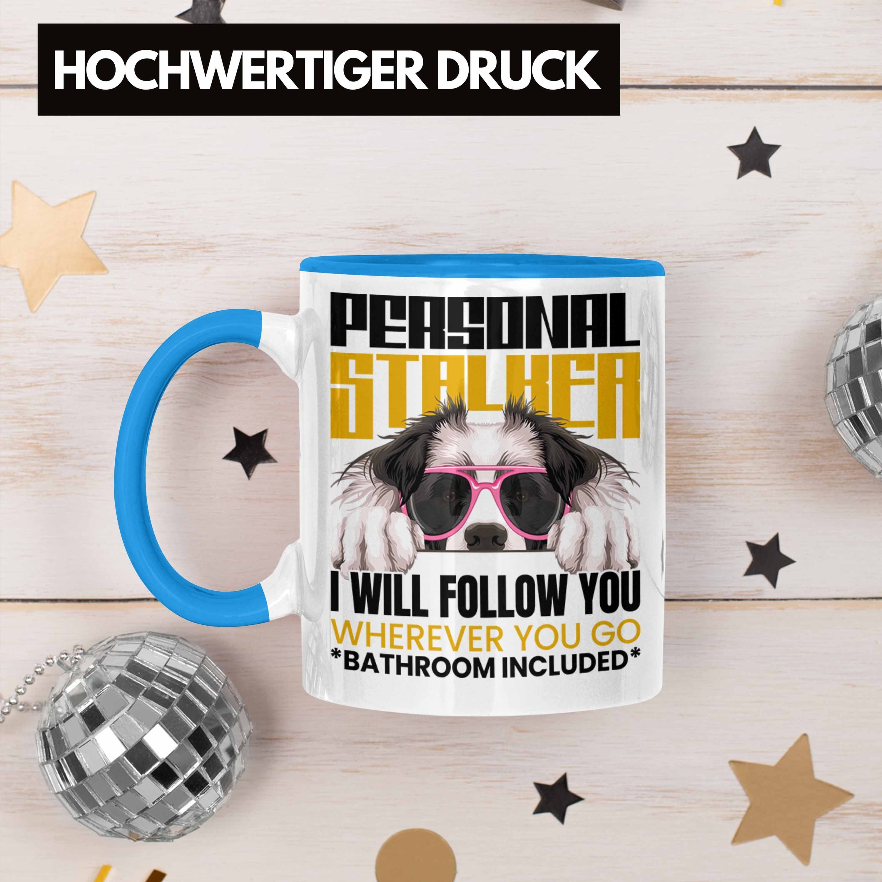 Collies Spruch Blau Besitzerin Border Trendation Tasse Geschenk Geschenkidee Lustiger Tasse