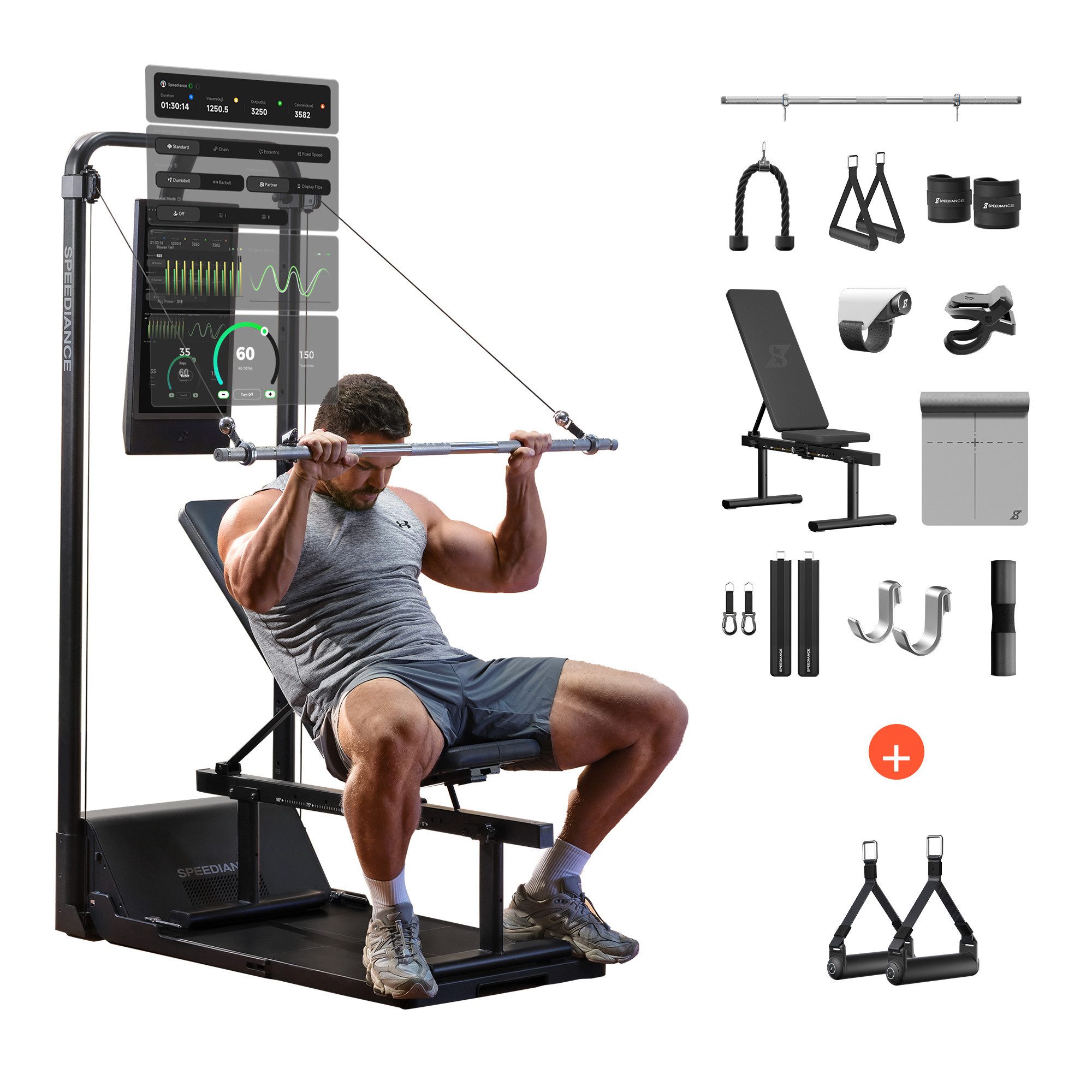 Kraftstation Gym Monster 2, verbessertes KI-gesteuertes All-in-One Home Gym