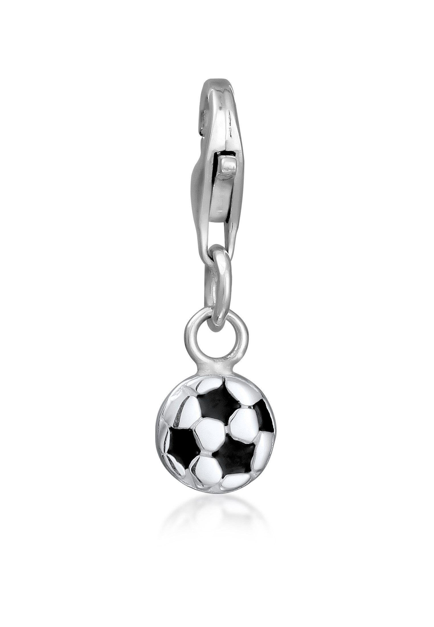 Nenalina Charm-Einhänger Fußball Emaille Verspielt 925 Sterling Silber