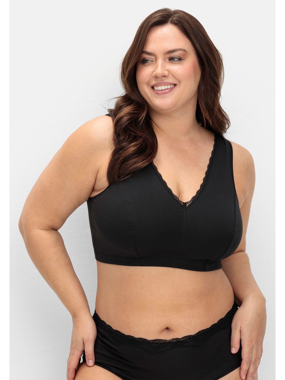 Sheego Bügelloser BH Große Größen in Bustier-Form, 2er Set, atmungsaktiv