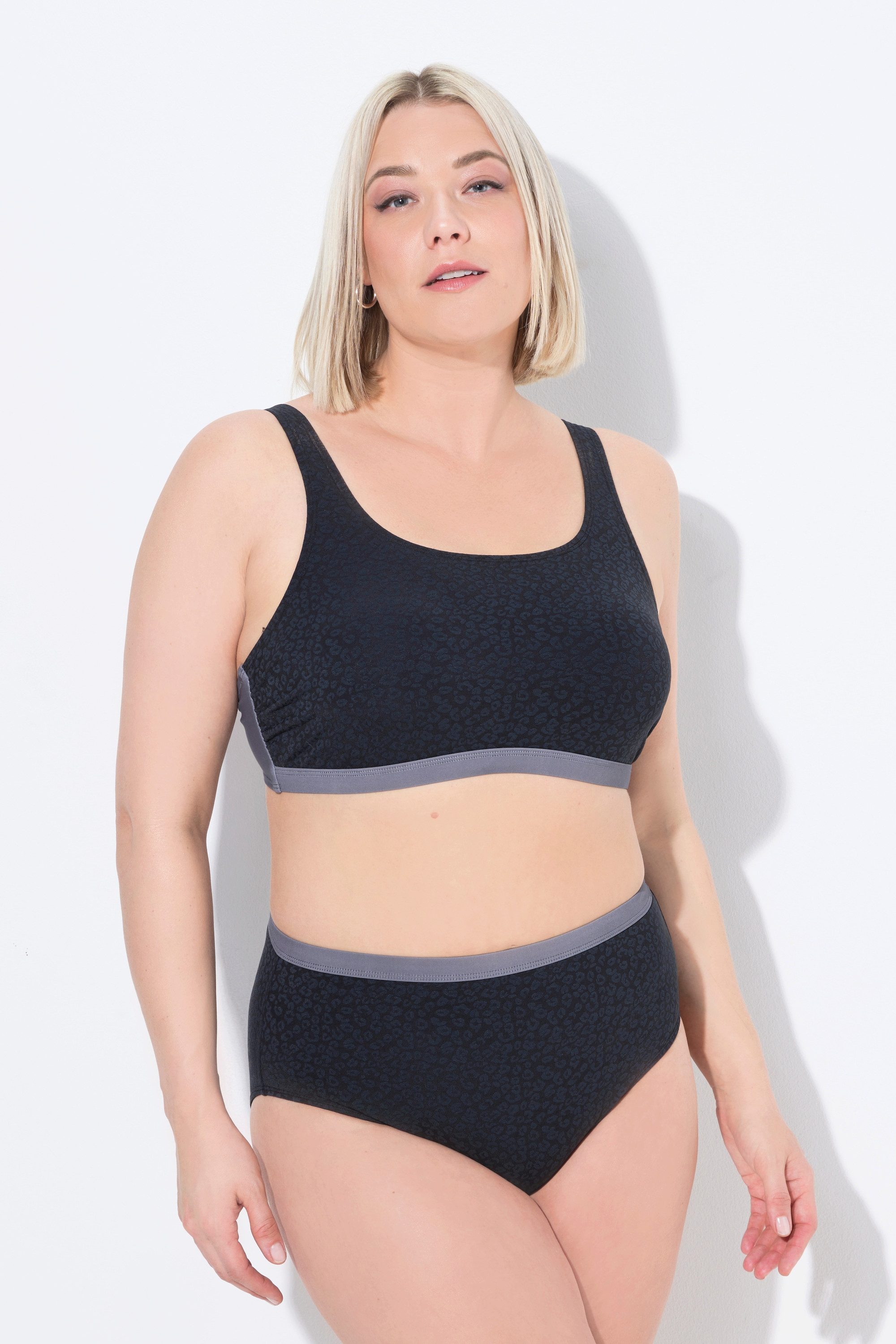 Ulla Popken Bügel-BH Bikini Struktur Softcups günstig online kaufen