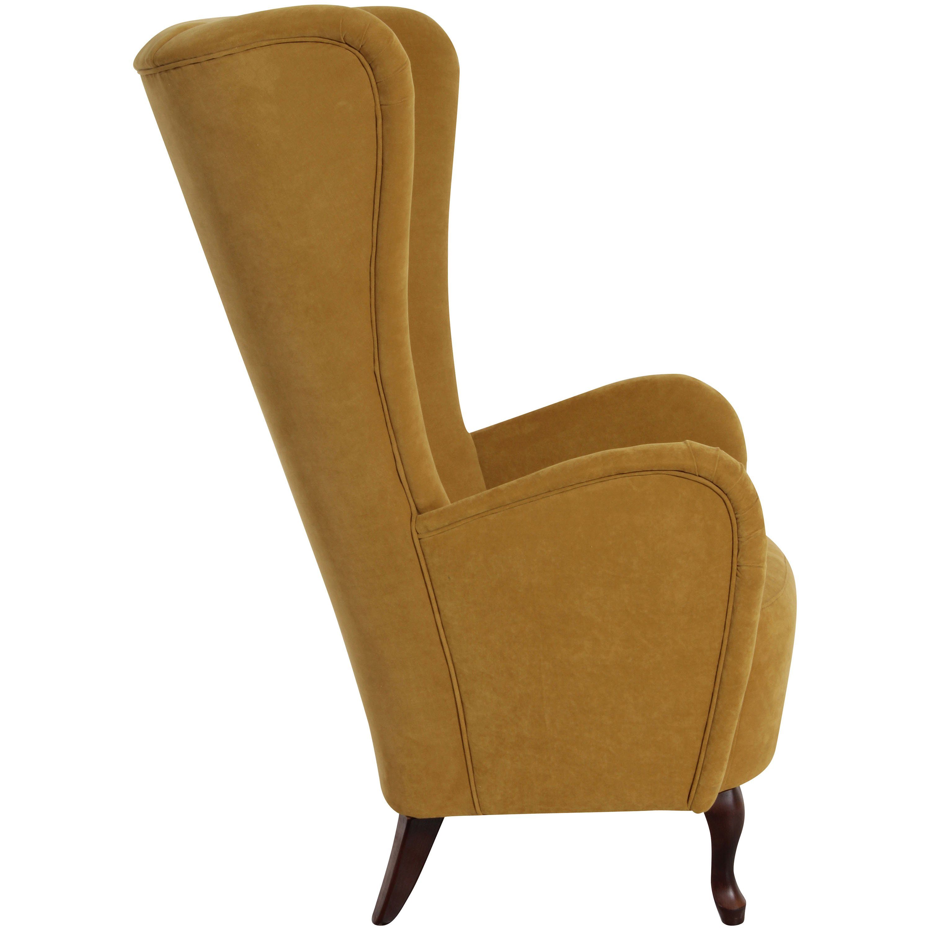 Max Winzer® Sessel Aurora, Hochlehnsessel Velours