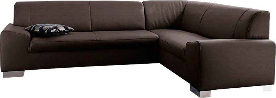 DOMO collection Ecksofa "Alisson, zeitlose Optik, flache Armlehnen, L-Form" günstig online kaufen
