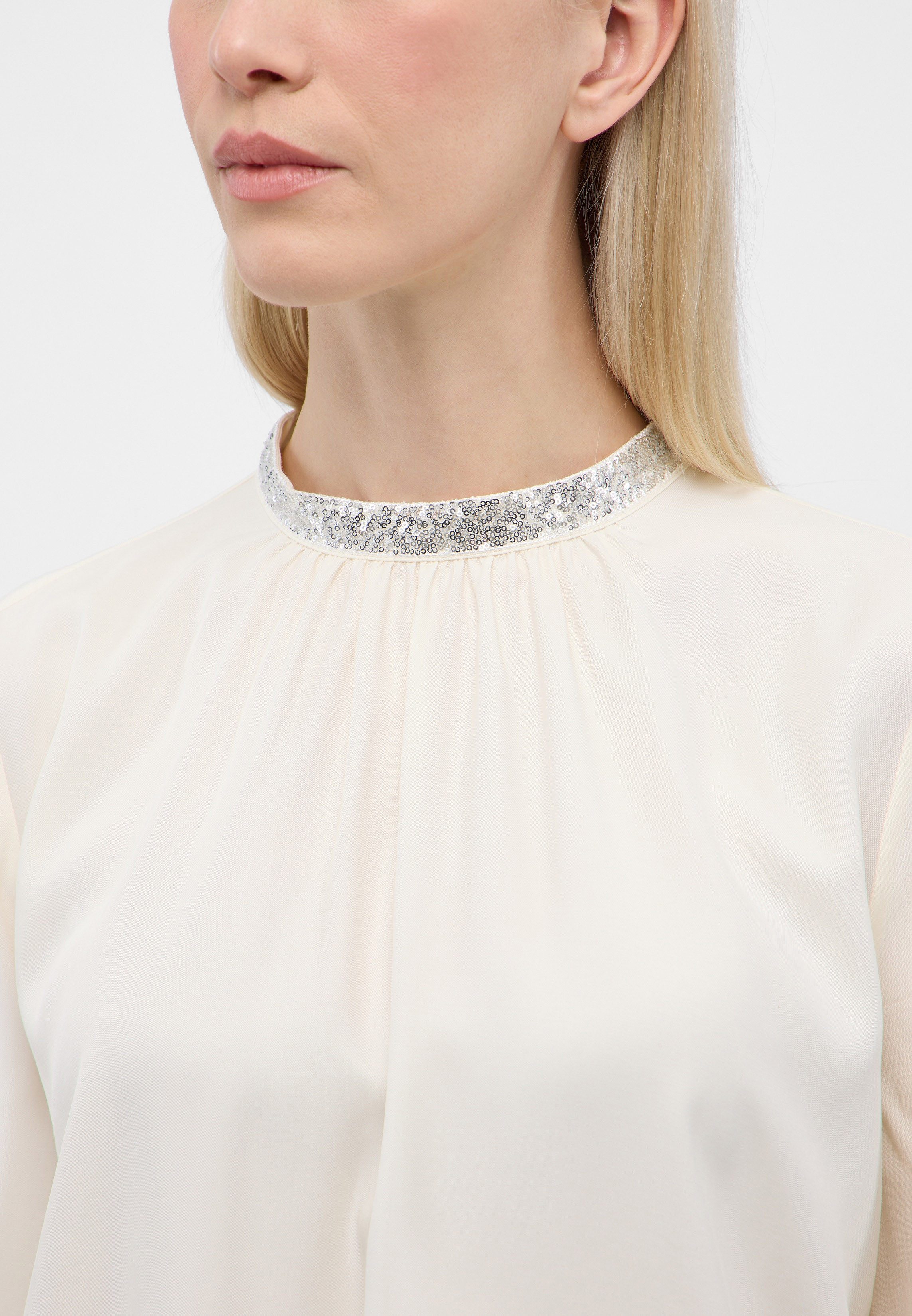 Eterna Blusentop ETERNA LOOSE FIT Langarm Bluse wollweiß viskose 5270-04-D350