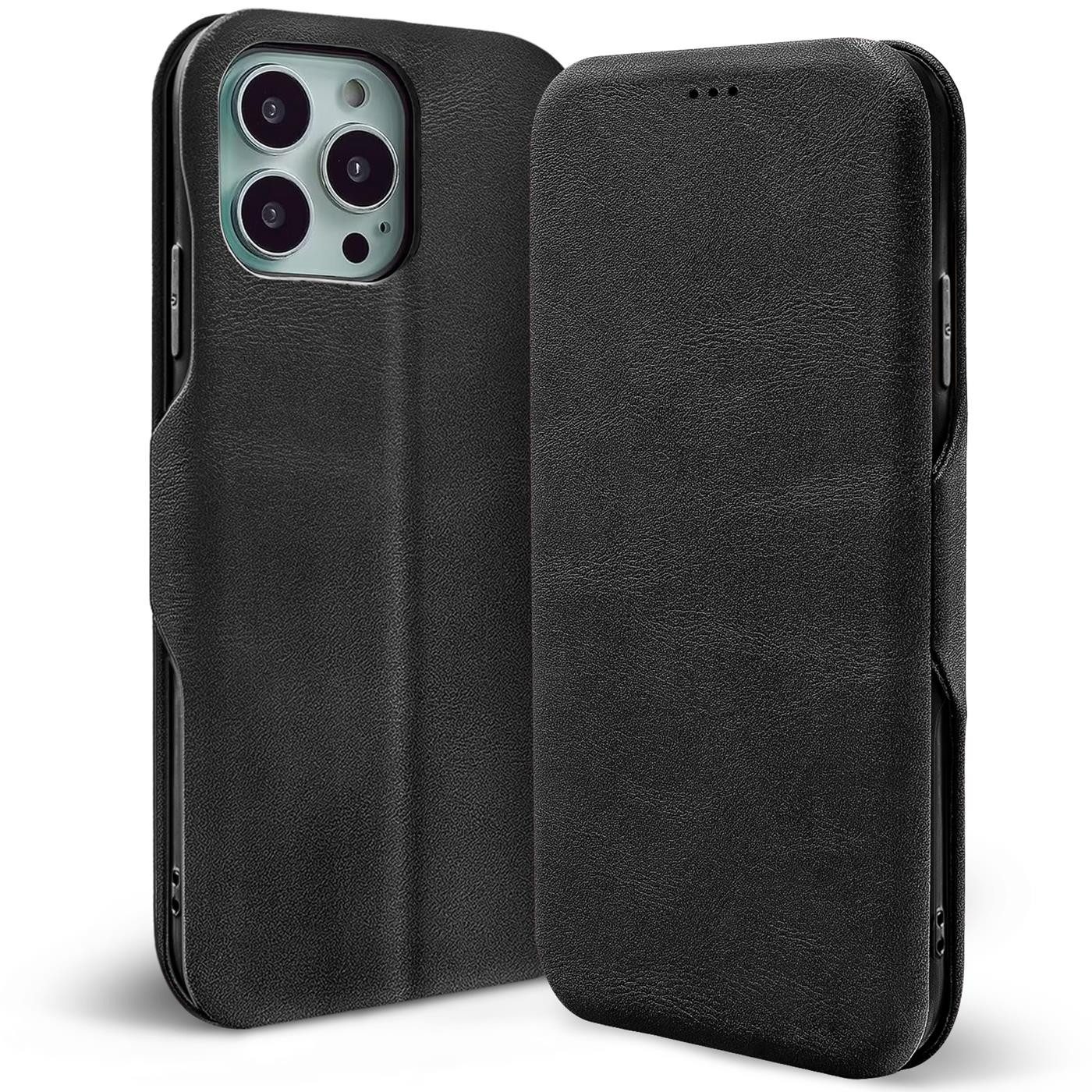 CoolGadget Handyhülle Business Premium Hülle Für iPhone 16 Pro 6,3 Zoll, Handy Tasche mit Kartenfach für Apple iPhone 16 Pro Schutzhülle