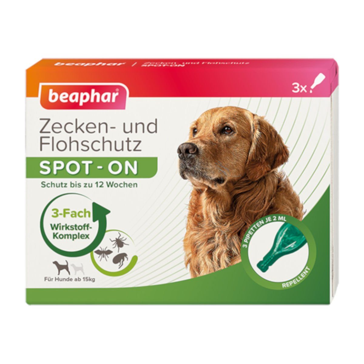 Zeckenschutzmittel Beaphar Zecken- und Flohschutz SPOT-ON für Hunde über 15 kg