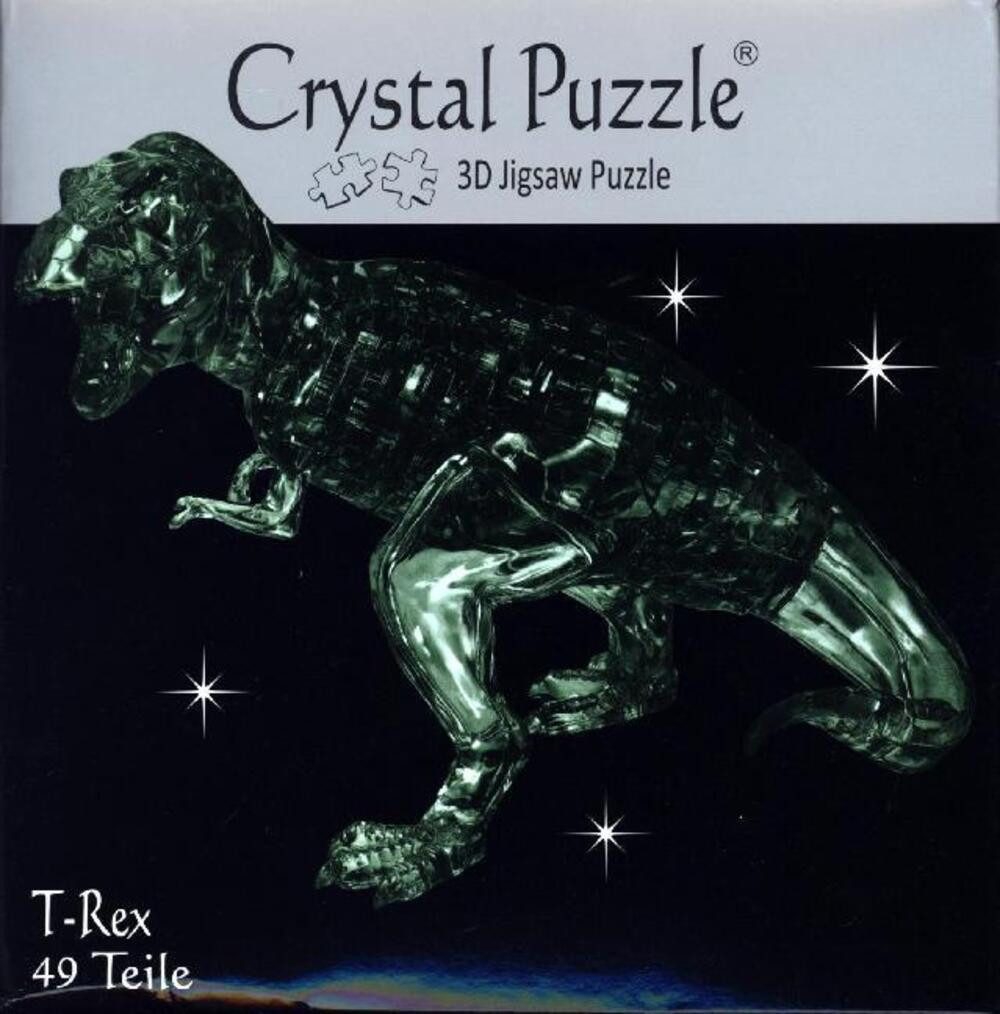 HCM KINZEL Puzzle Crystal Puzzle - T-Rex Grün - 49 Teile, 49 Puzzleteile