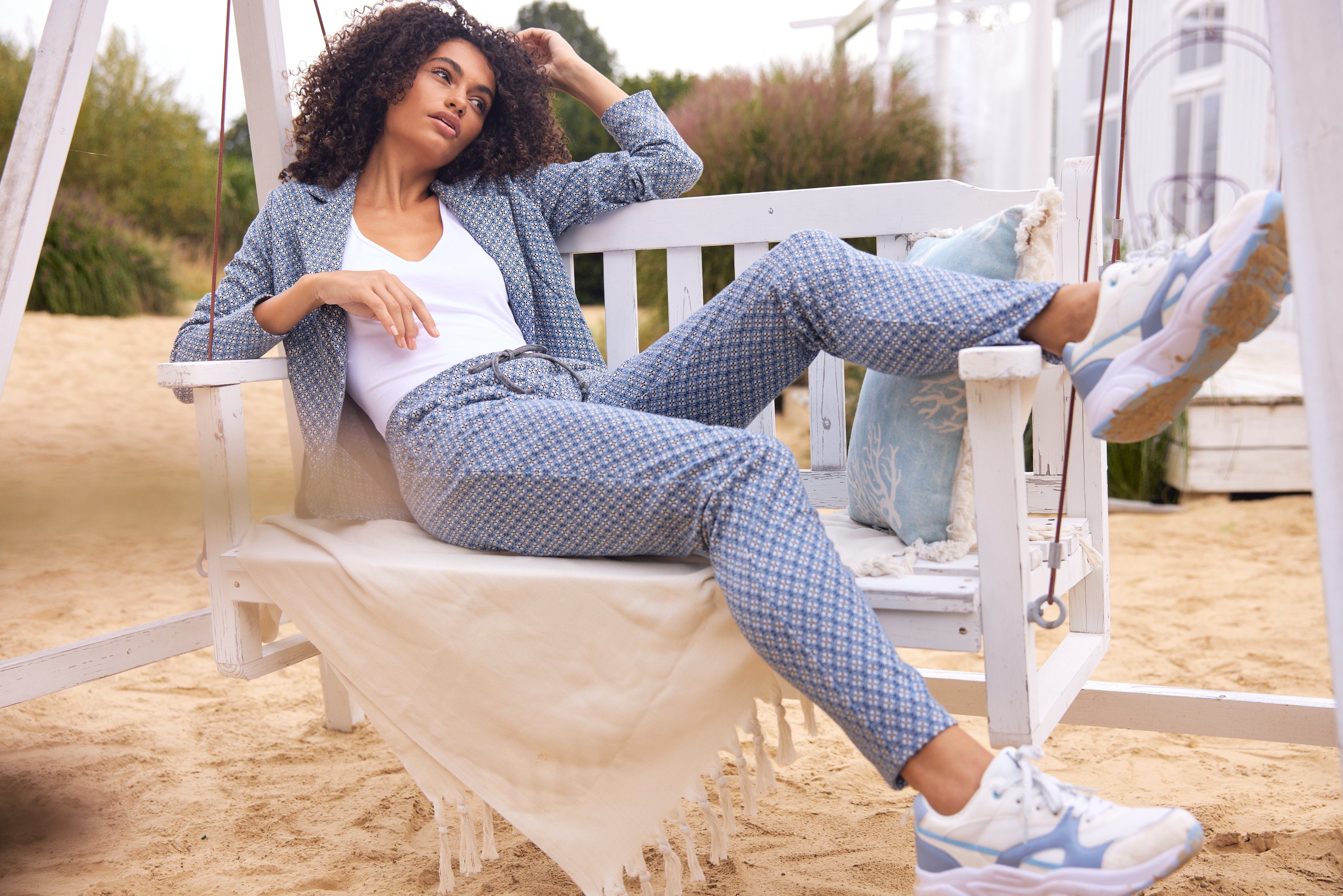 Aniston CASUAL sweat blazer in an extravagant check design