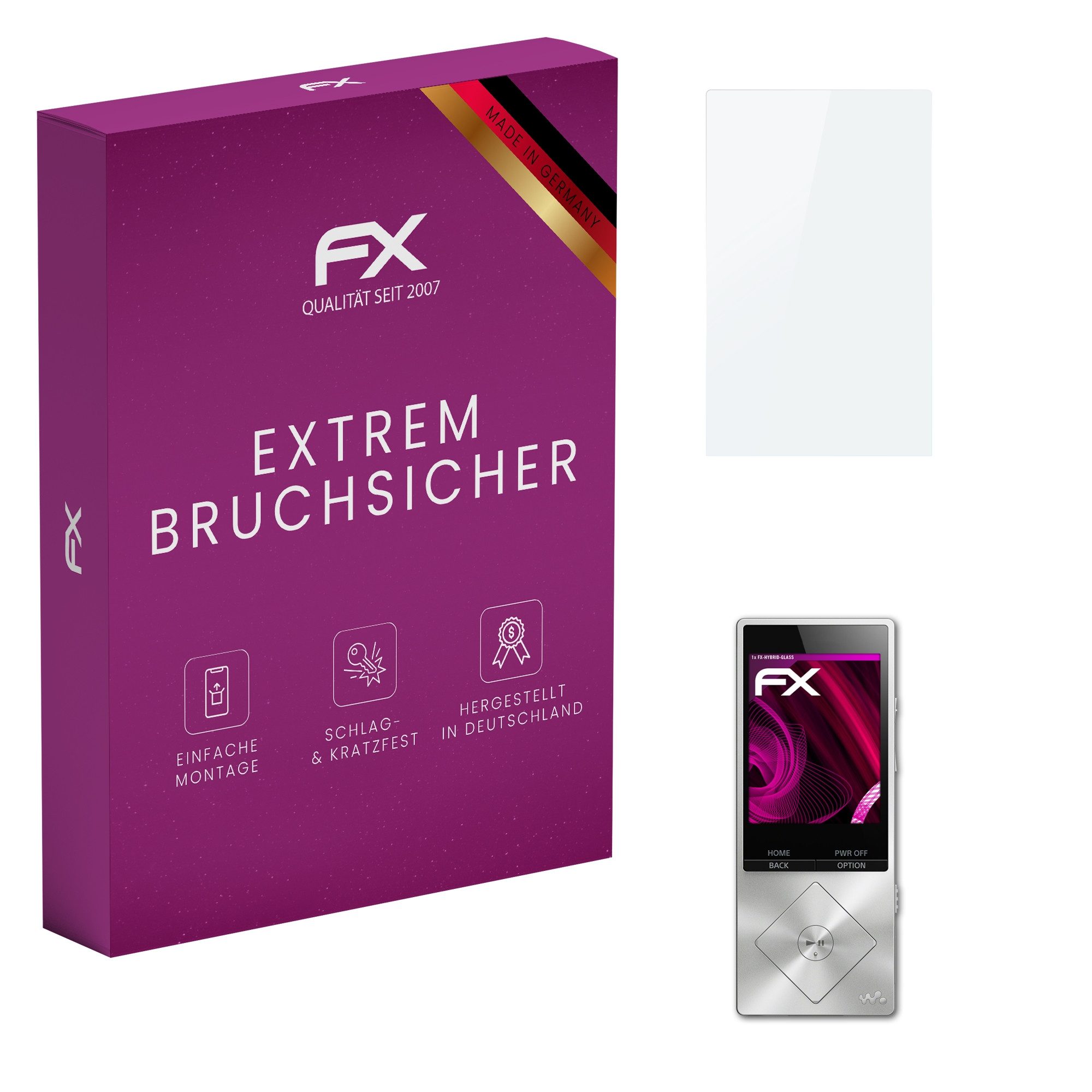 Schutzfolie Panzerglasfolie für Sony Walkman NWZ-A15