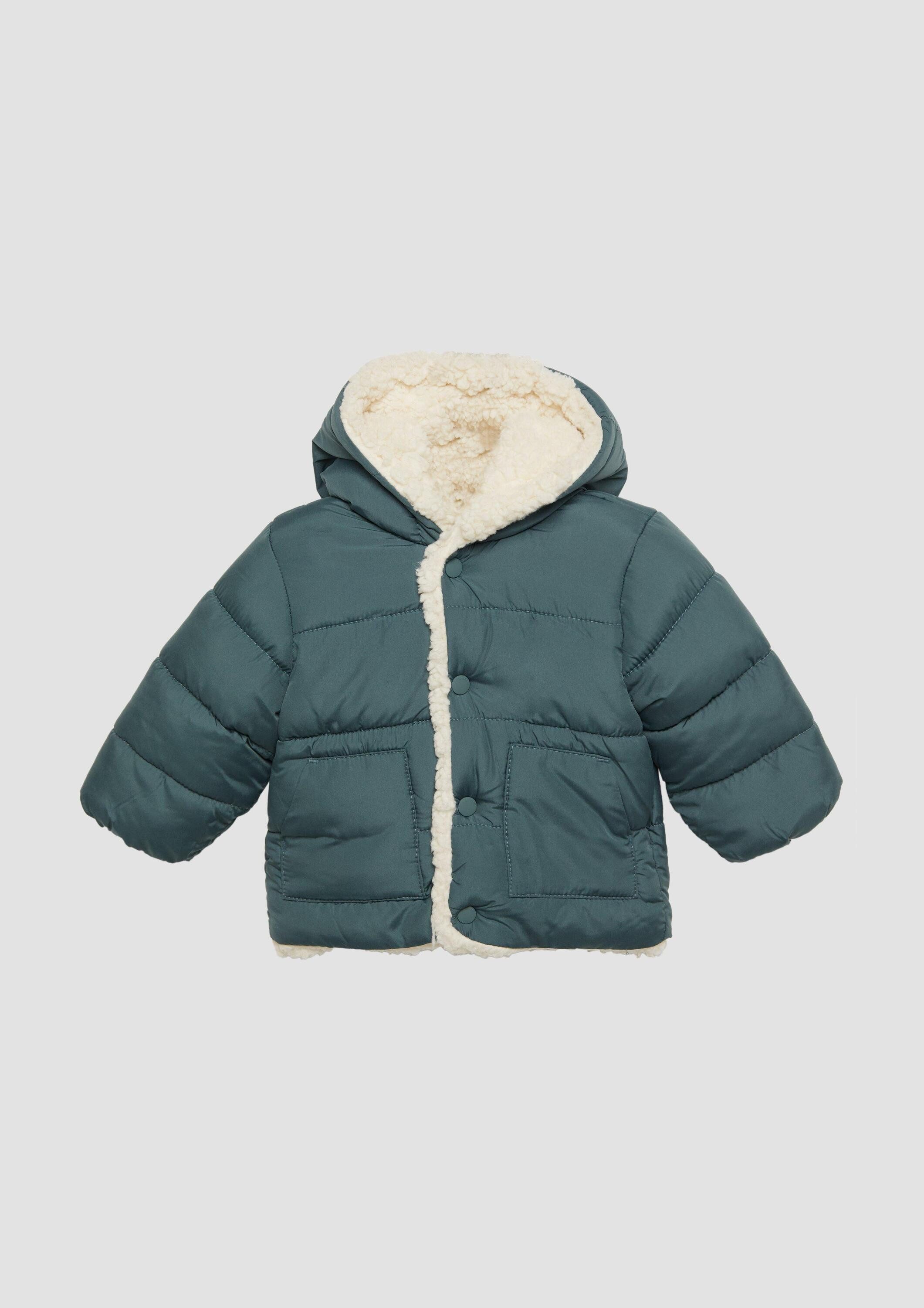 s.Oliver Winterjacke Outdoor-Jacke Steppjacke mit Teddyplüsch-Futter