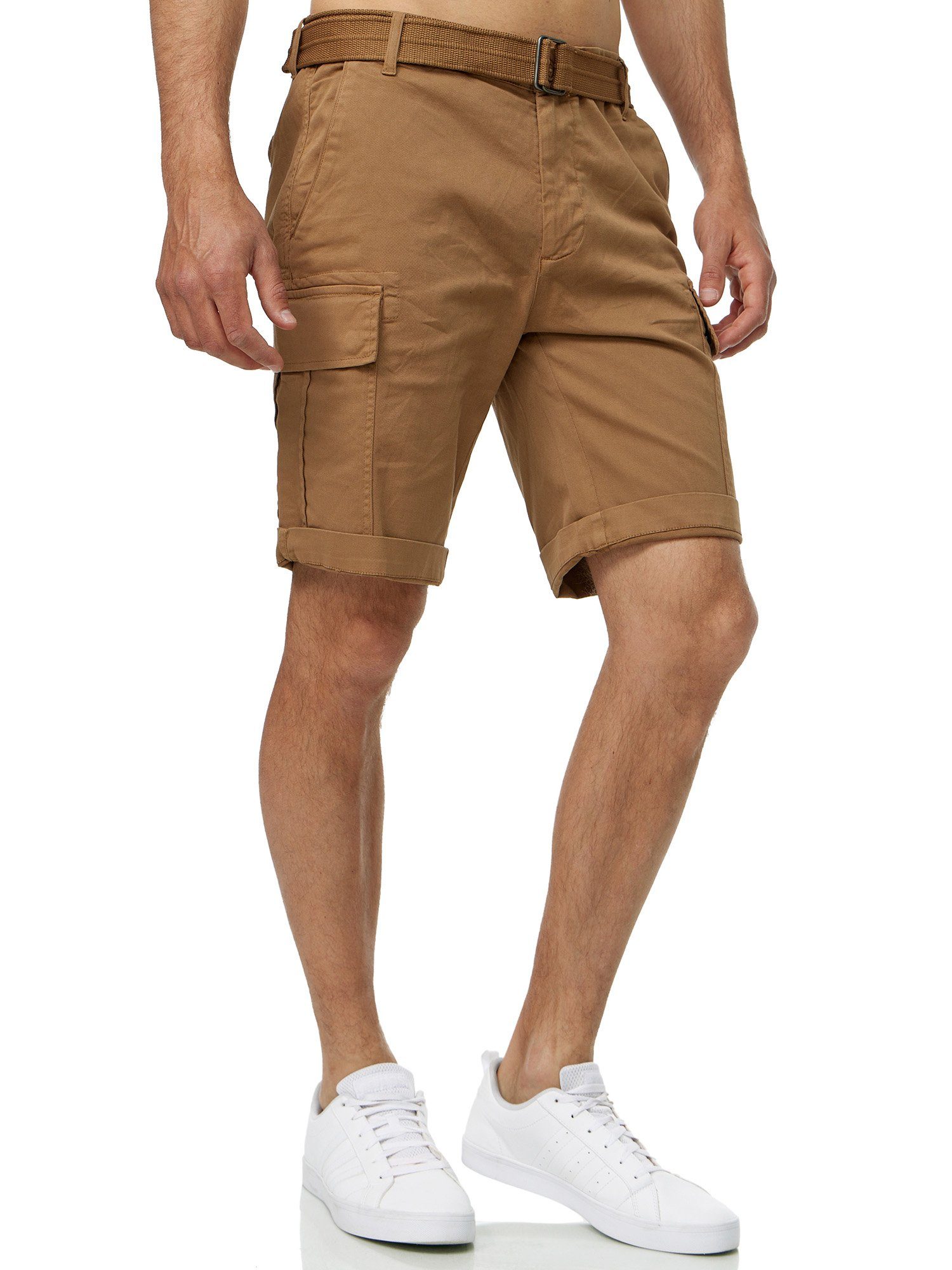 inkl. Cargo Cargoshorts Tazzio abnehmbarem Shorts Gürtel camel A200