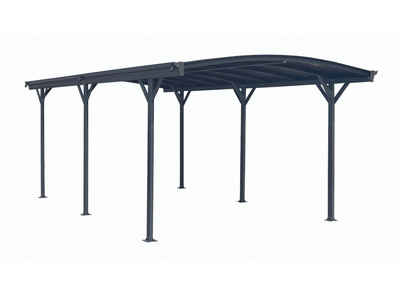 Aileenstore Einzelcarport London, (Design Carport London Bausatz), 15 m² Abstellfläche, Aluminium-Konstruktion, Spezielle UV-beständige Pulverbeschichtung, Doppelstegplatten UV-beschichtet aus Polycarbonat