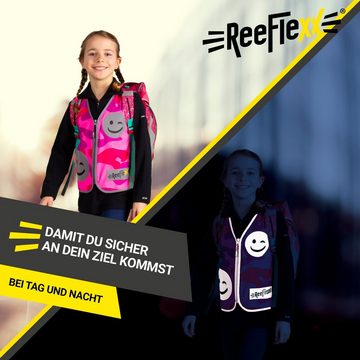 ReeFlexx Warnweste Pink Camou Smiley - Kinderwarnweste