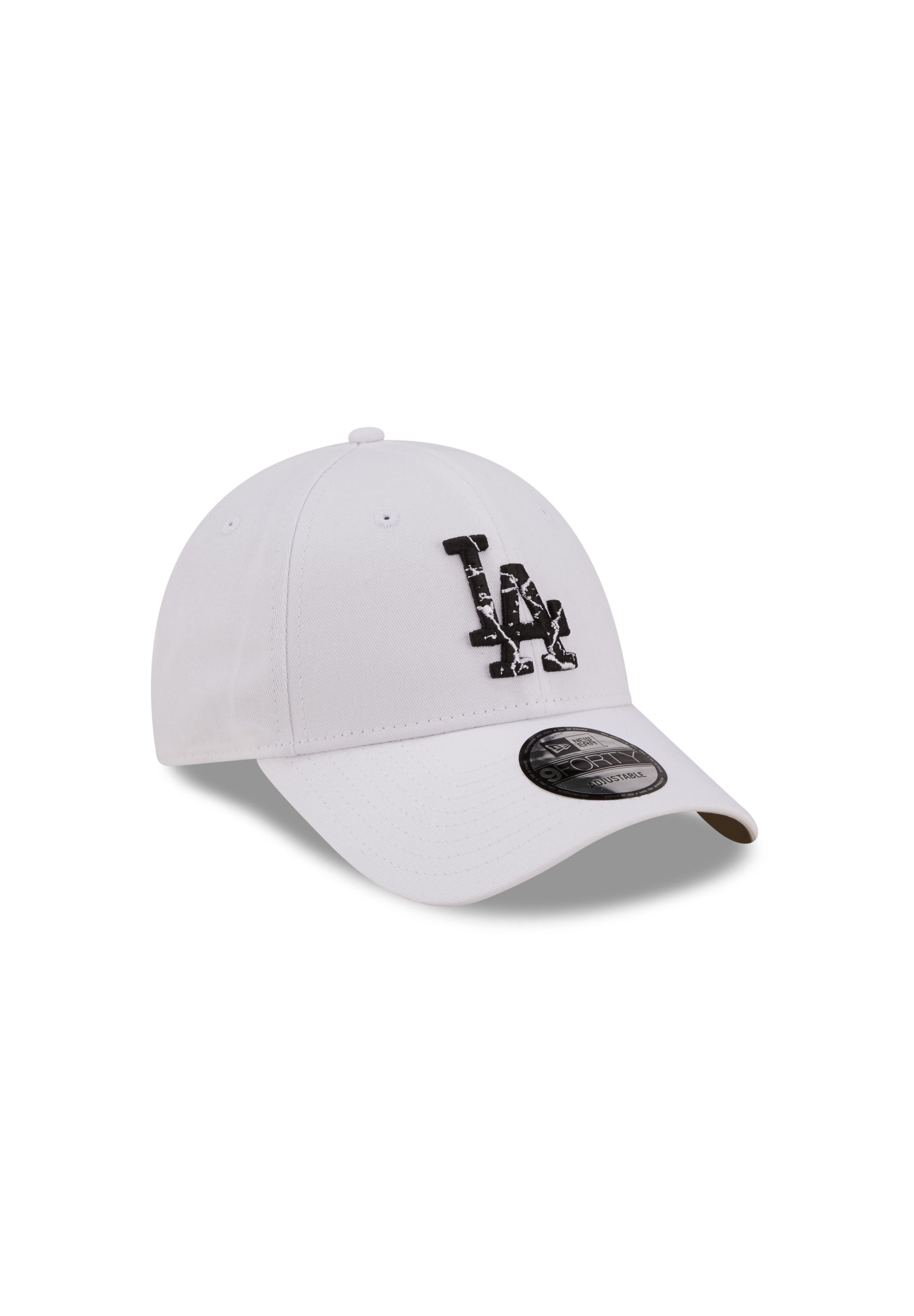 New Era Baseball Cap Los Angeles Dodgers MLB Marble Infill Weiß Verstellbare 9Forty Cap New (1-St)