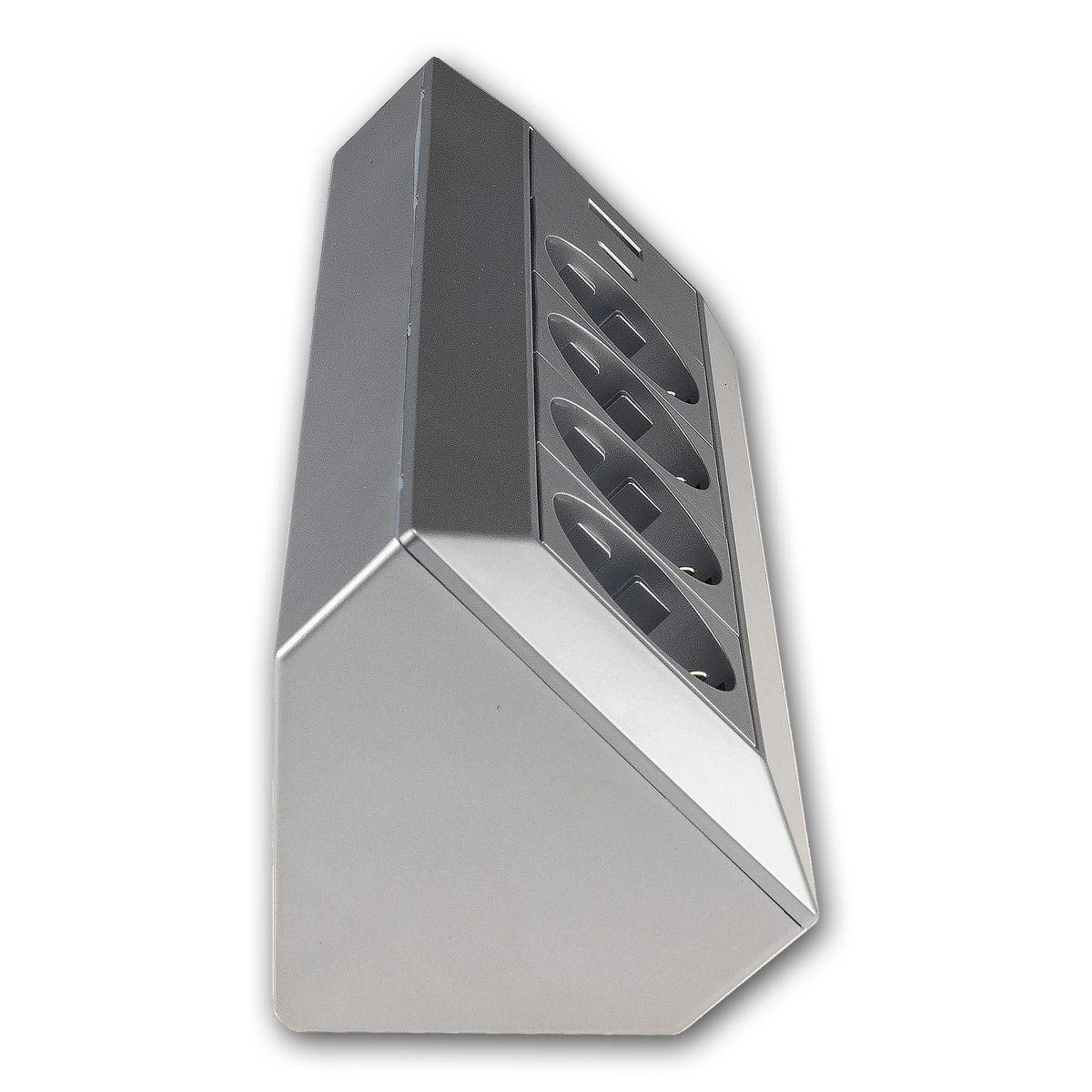 ChiliTec Aufputz-Steckdose 4-fach Steckdosenblock + USB-A&C silber 250V~/ 16A – Bild 3 von 5