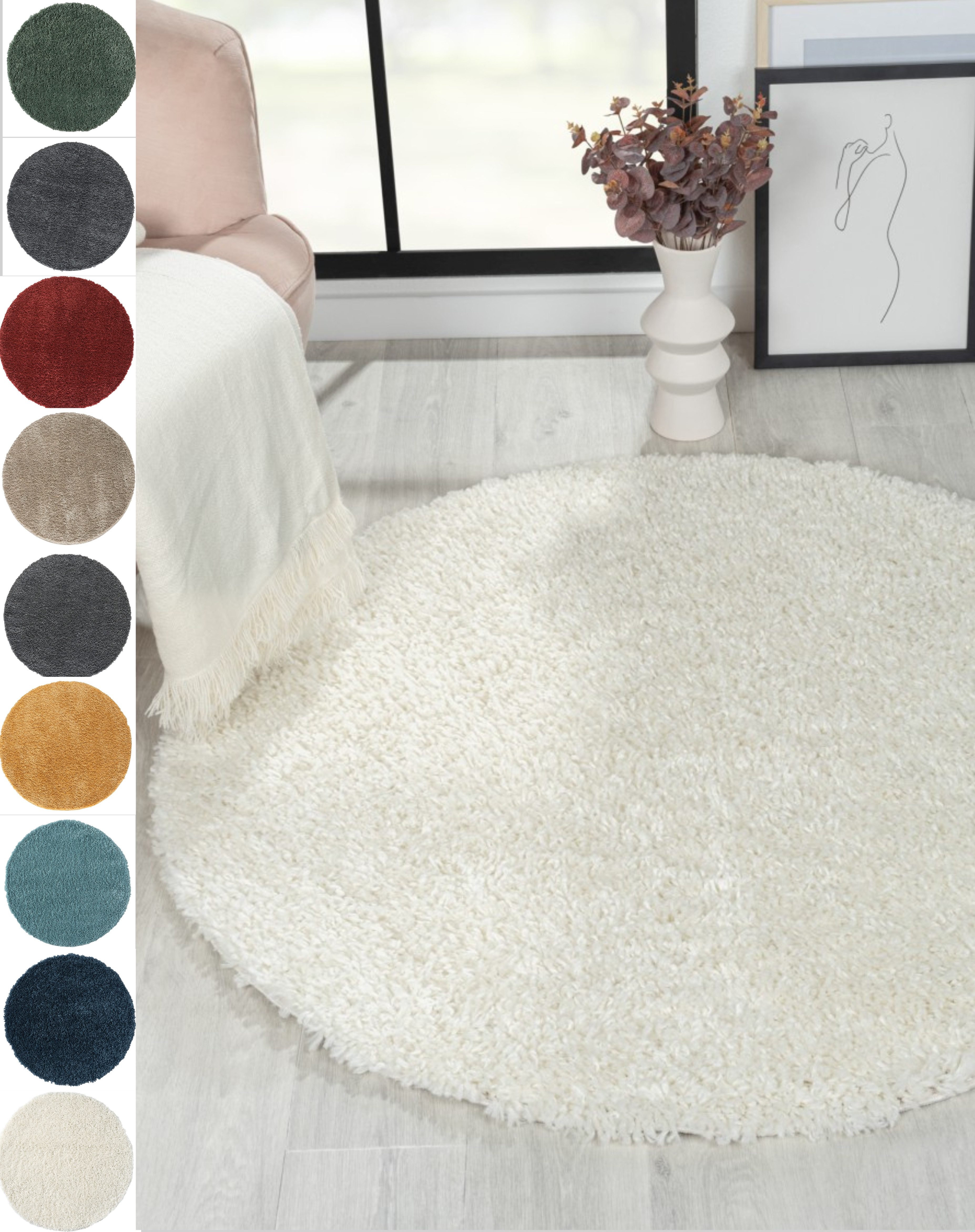 Myflair Möbel & Accessoires Hochflor-Teppich My Shaggy, rund, Höhe: 37 mm, günstig online kaufen