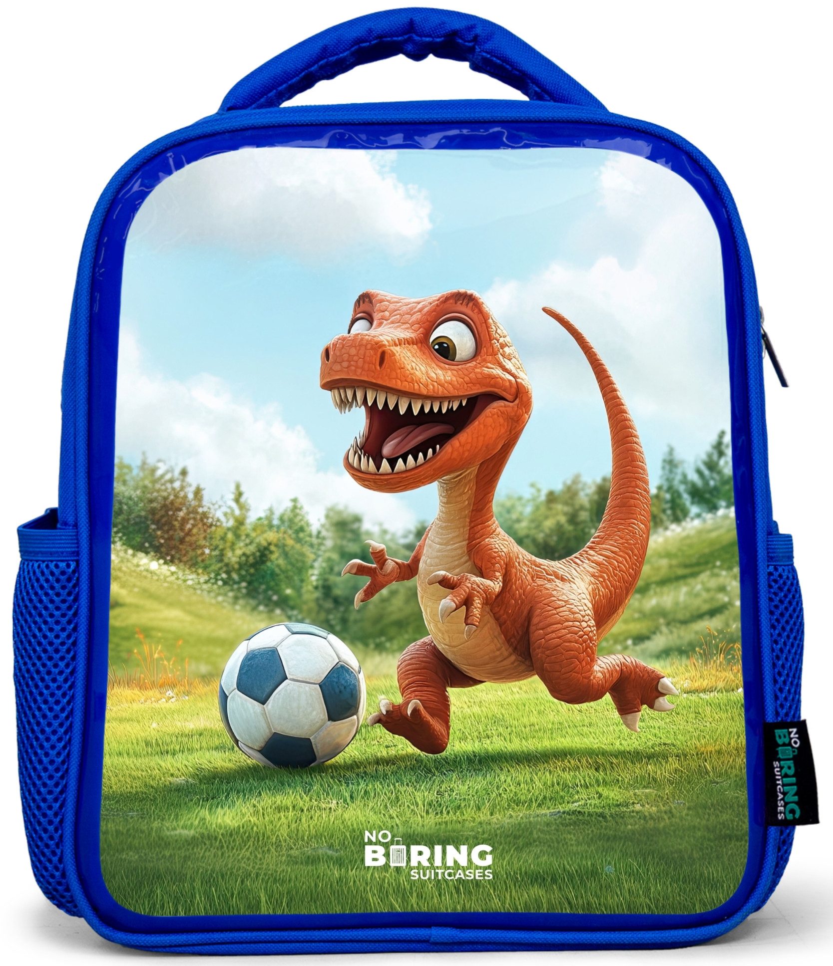 Rucksack Blau - Fußball - Dino - Sport