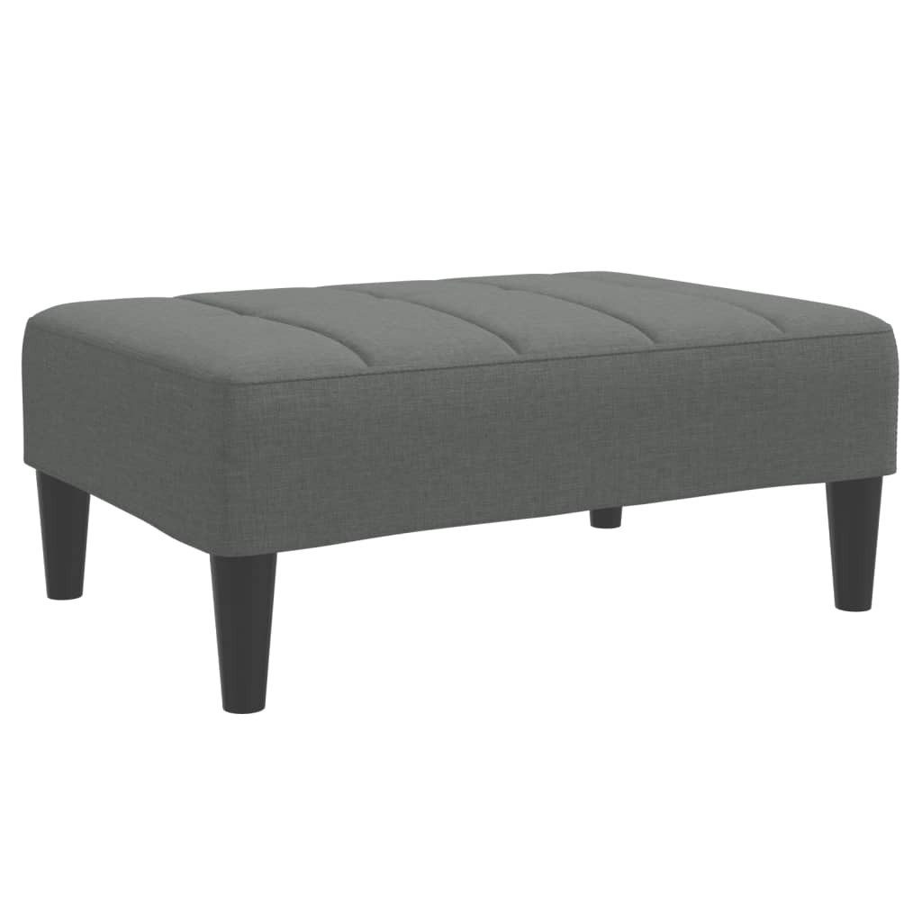 Polsterhocker Fußhocker Dunkelgrau 77x55x31 cm Stoff