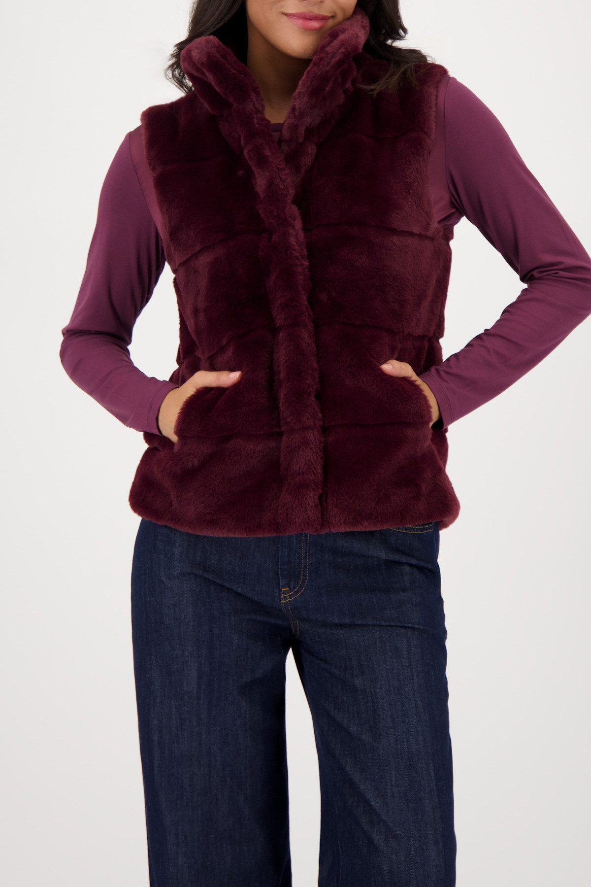 Monari Fellimitatweste Weste Basic fake fur günstig online kaufen