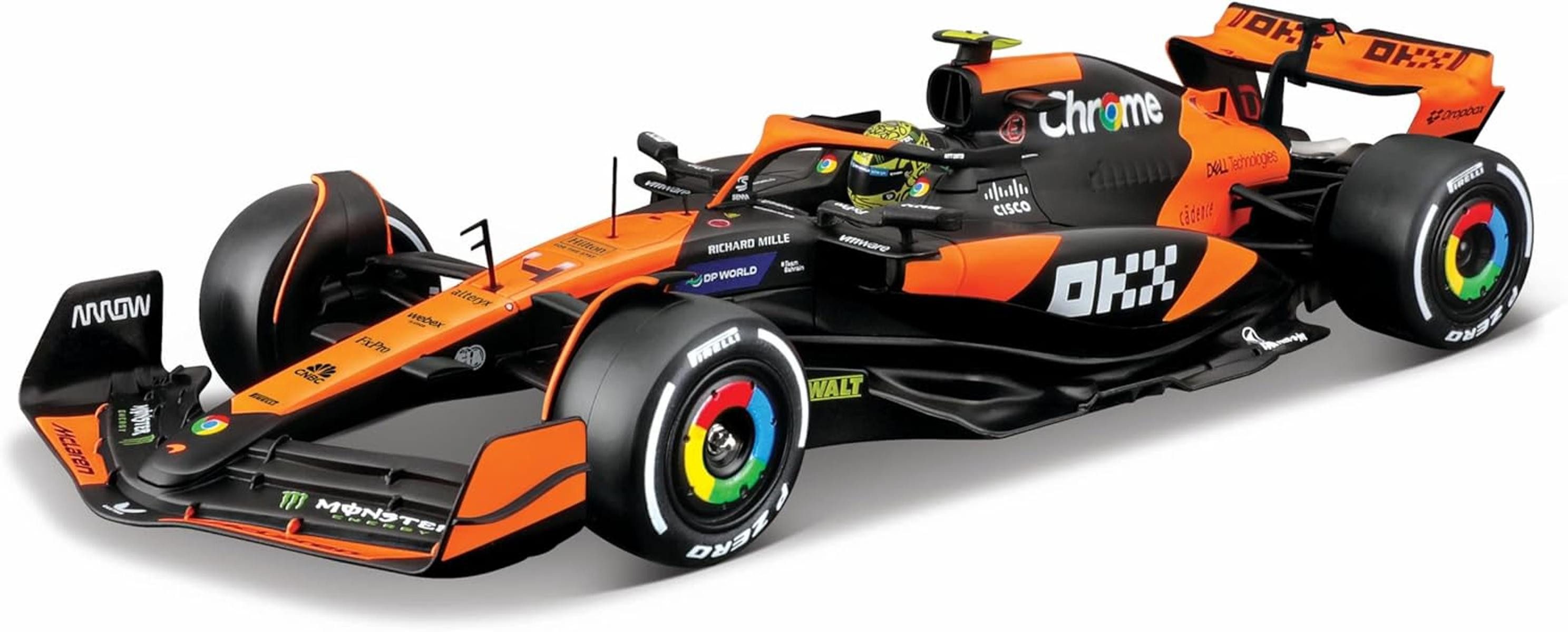 Bburago Modellauto Bburago Formel 1 McLaren MCL38 2024 Modell 1:24 orange 18-28033N 14+