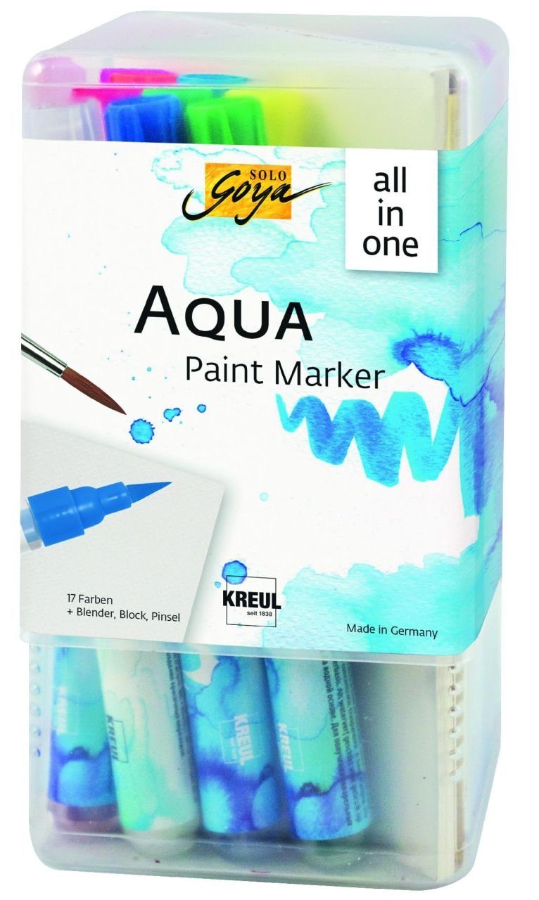 Powerpack Solo Marker Aqua Kreul Kreul Paint Flachpinsel Goya