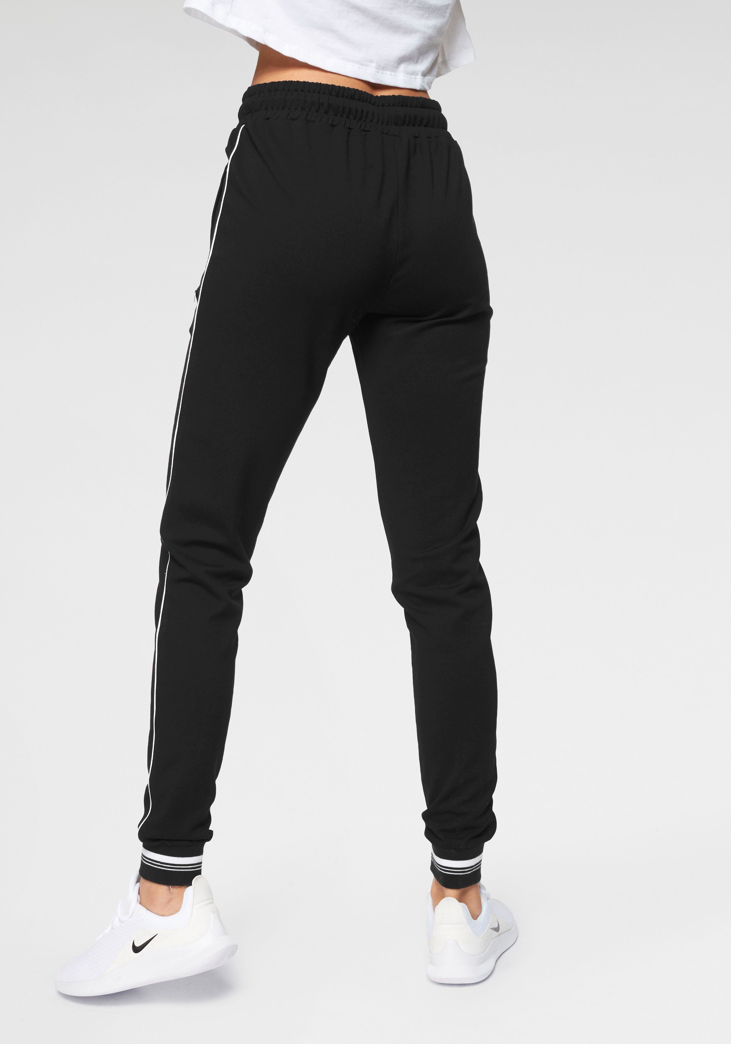 Jogginghose mit Comfort Sportswear seitlichen Ocean Paspeln Fit