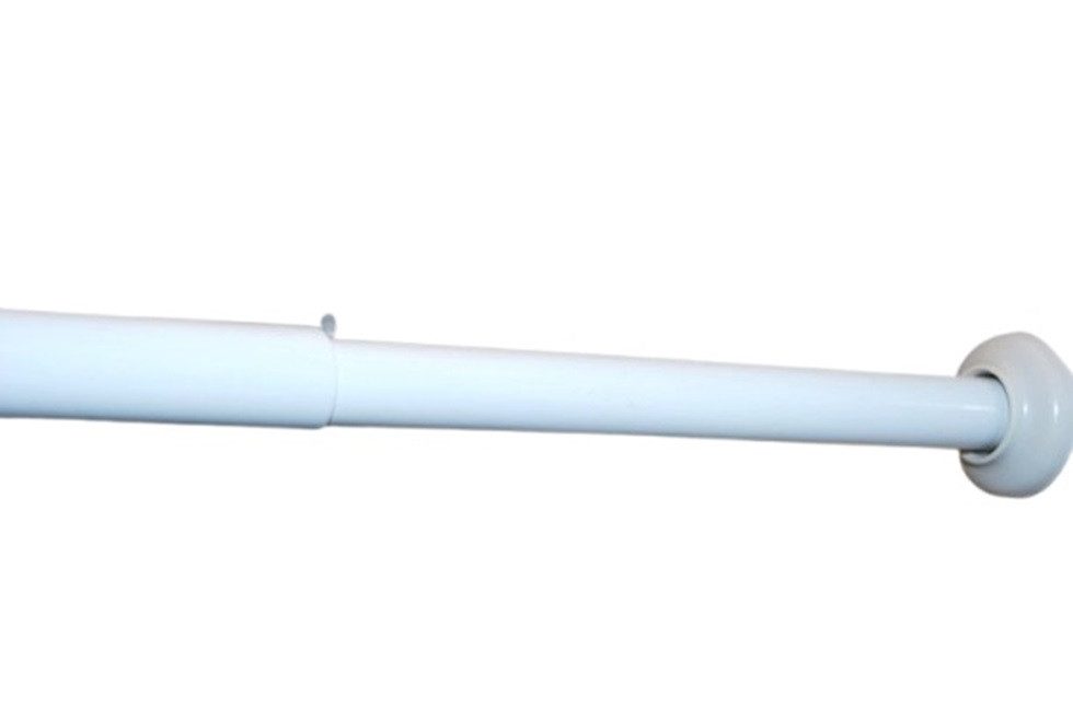 Clever-Kauf-24 Duschstangen-Deckenhalter Teleskop - Duschstange, 70-120cm weiß, ausziehbar