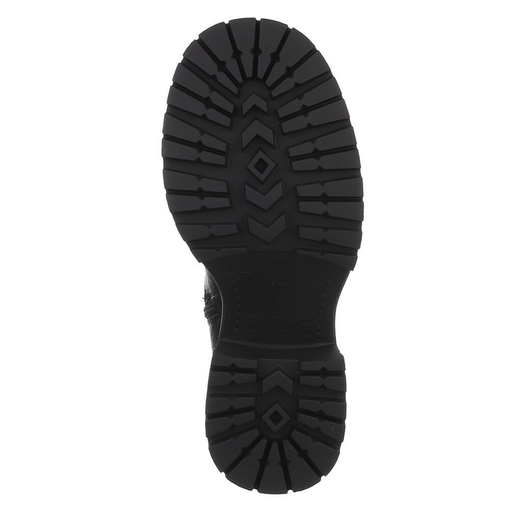 Ital-Design Modische Chelsea Boots mit elastischen Einsätzen für Damen Plateaustiefelette (90648982) Blockabsatz Stiefeletten in Schwarz