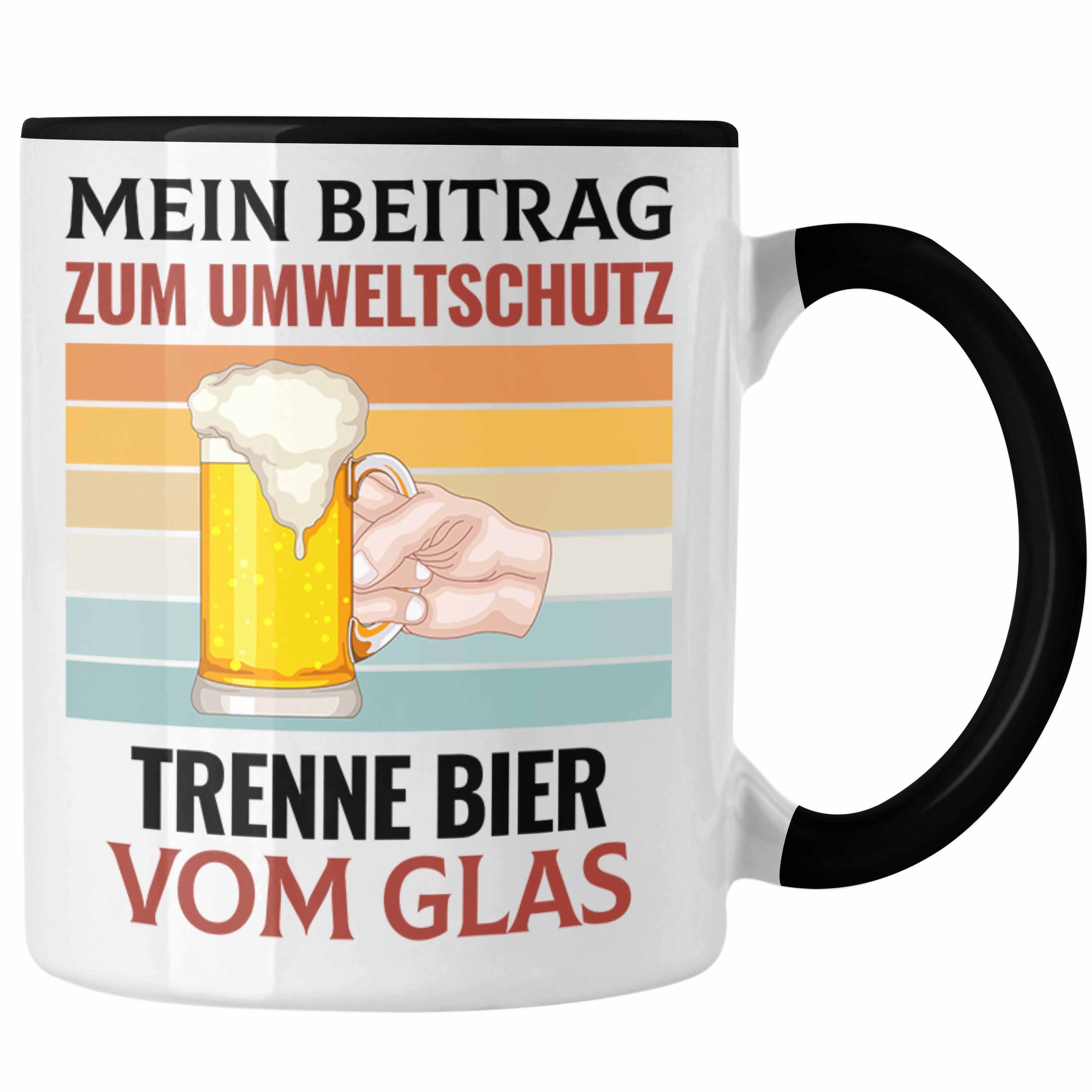 Tasse Bier-Trinker Trendation Schwarz Geschenkide Bier Glas Ich Tasse Saufen Vom Alkohol Trenne