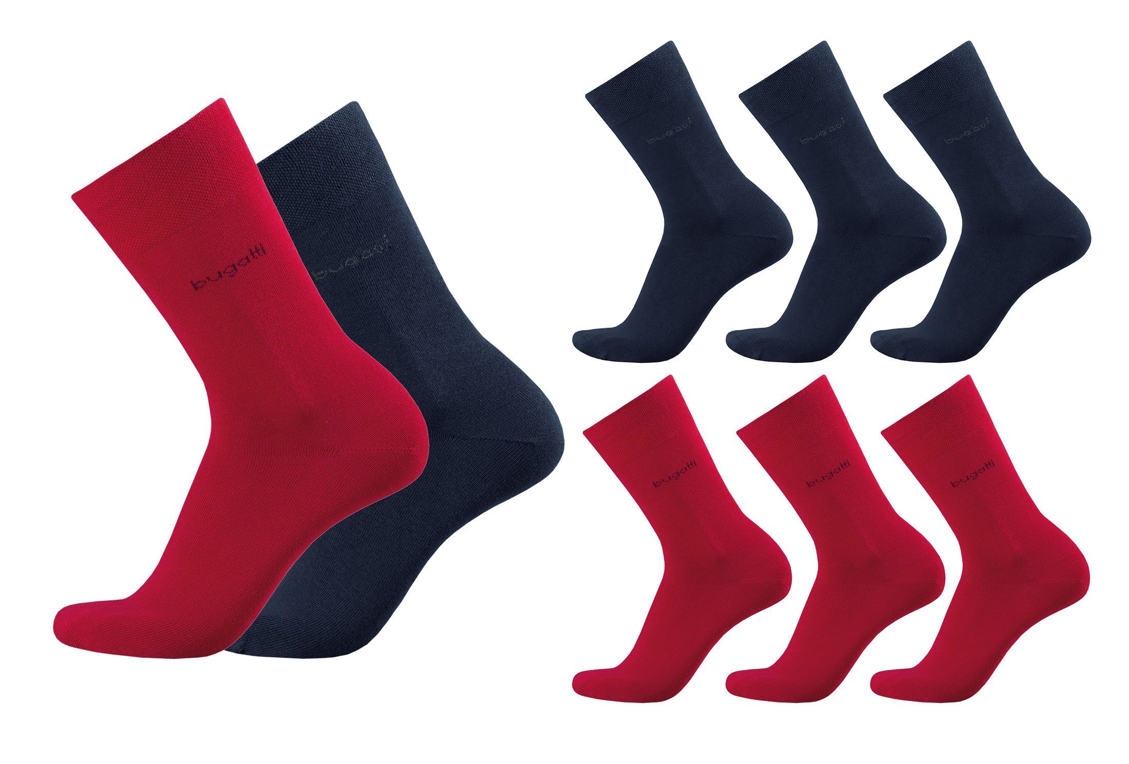 bugatti Socken bugatti Herren Socken Basic uni 6er Pack Strümpfe bugatti Herren Socken Basic uni 6er Pack Strümpfe