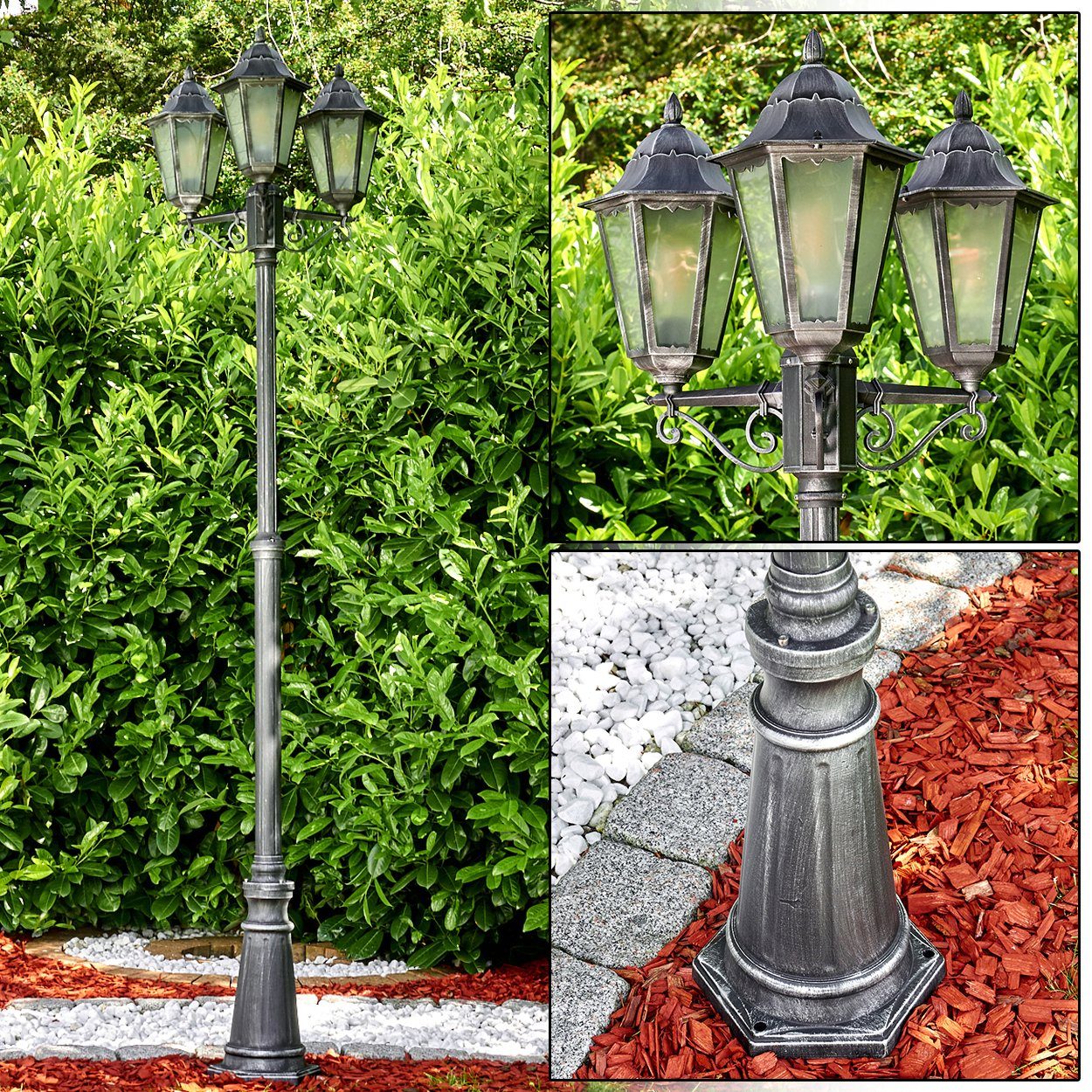 hofstein Außen-Stehlampe »Ganna« Außenleuchte Frost, Kandelaber günstig online kaufen