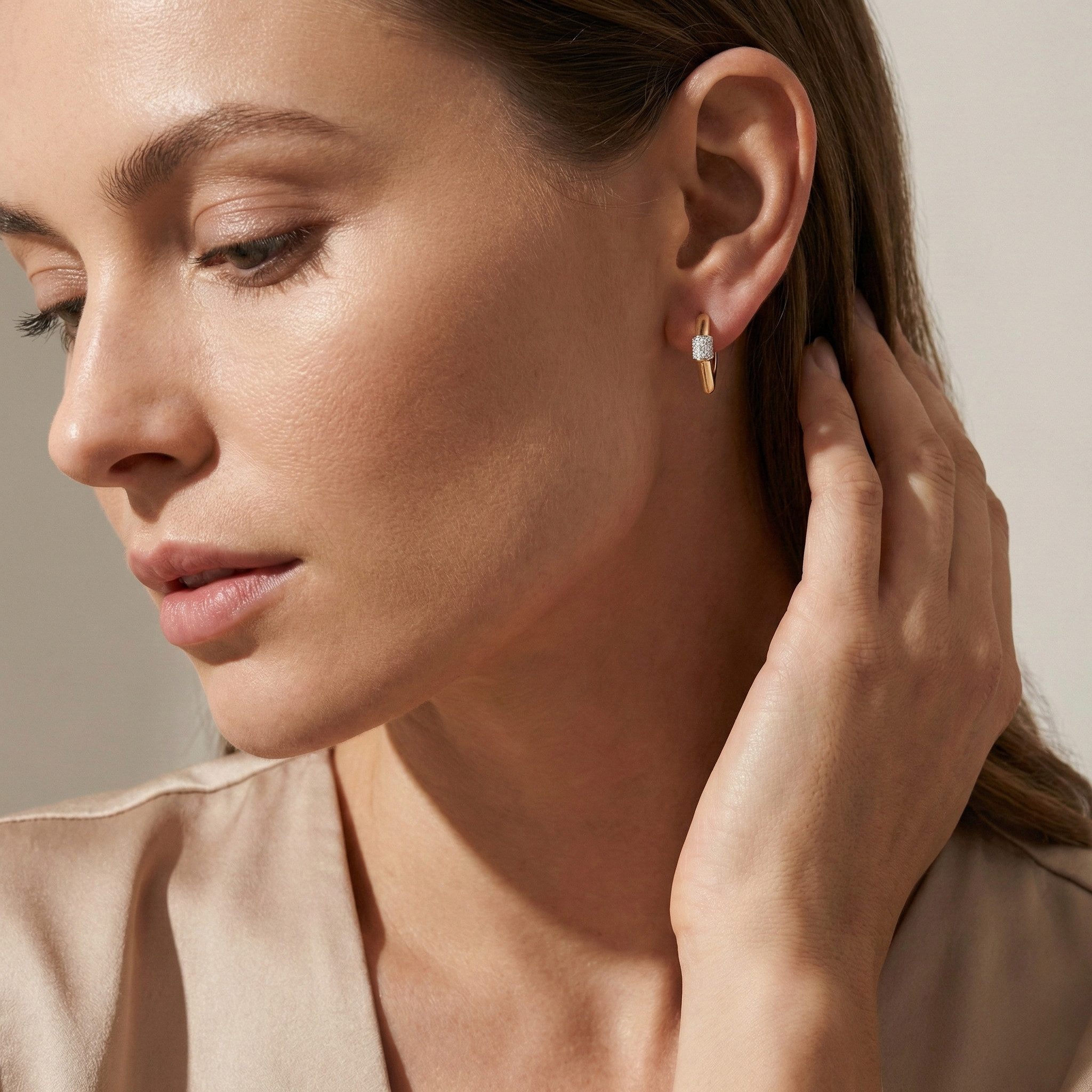 Suzan Gold Creolen-Set Suzan Gold® 375 Echtgold Creolen Damen mit Zirkonia günstig online kaufen