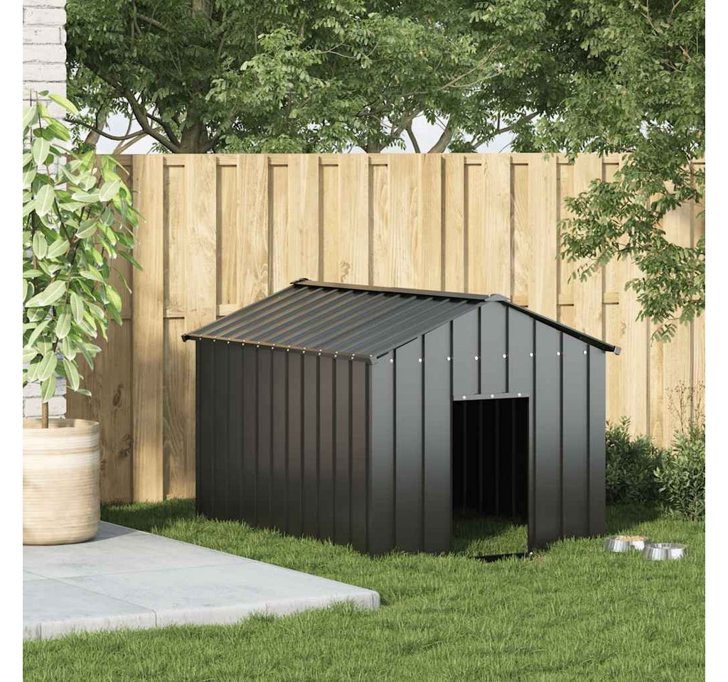 Thumbnail - vidaXL Hundehütte, Hundehütte mit Dach 113x153x101 cm Verzinkter Stahl