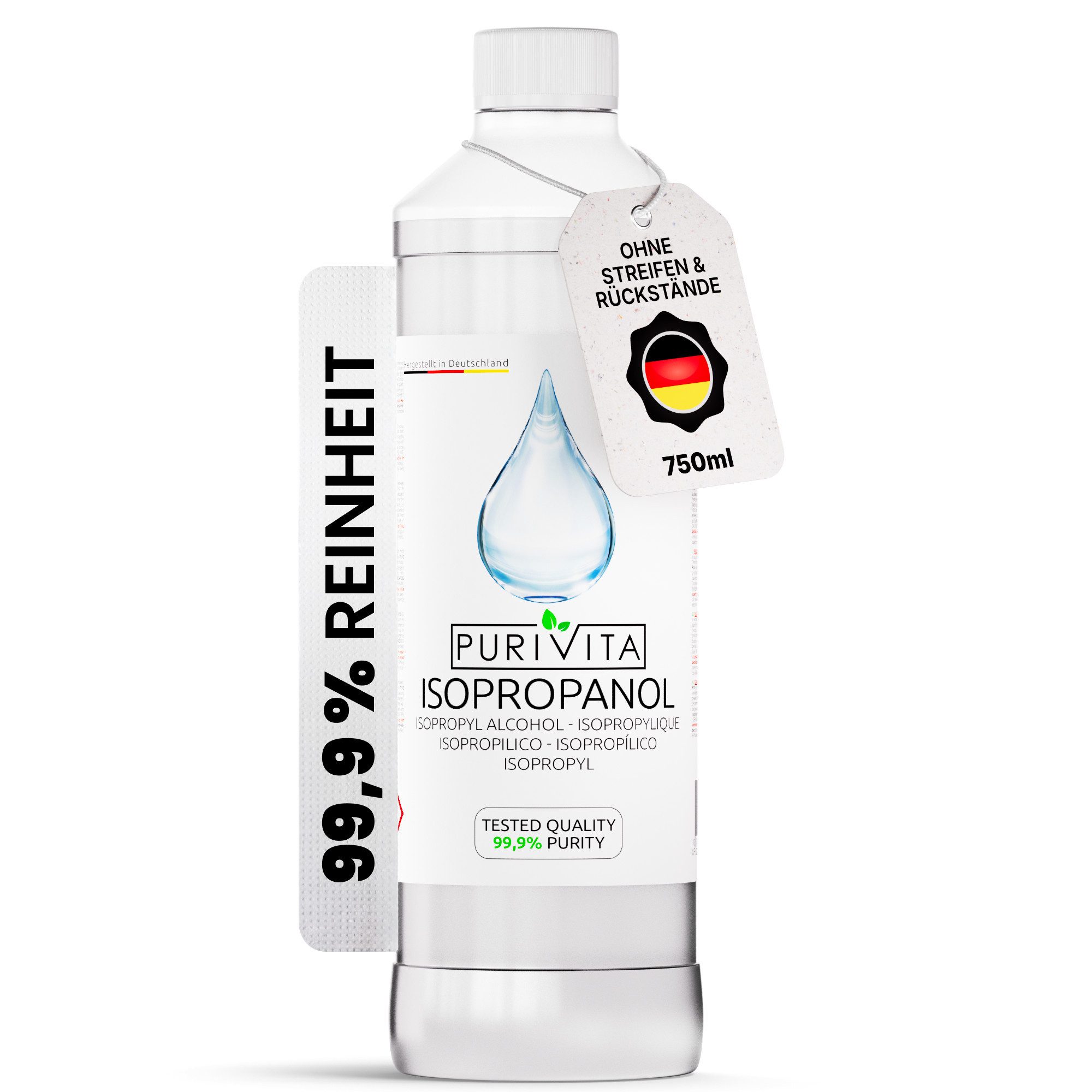 Purivita Isopropanol 99,9 % Reinigungsalkohol (ohne Zusätze)